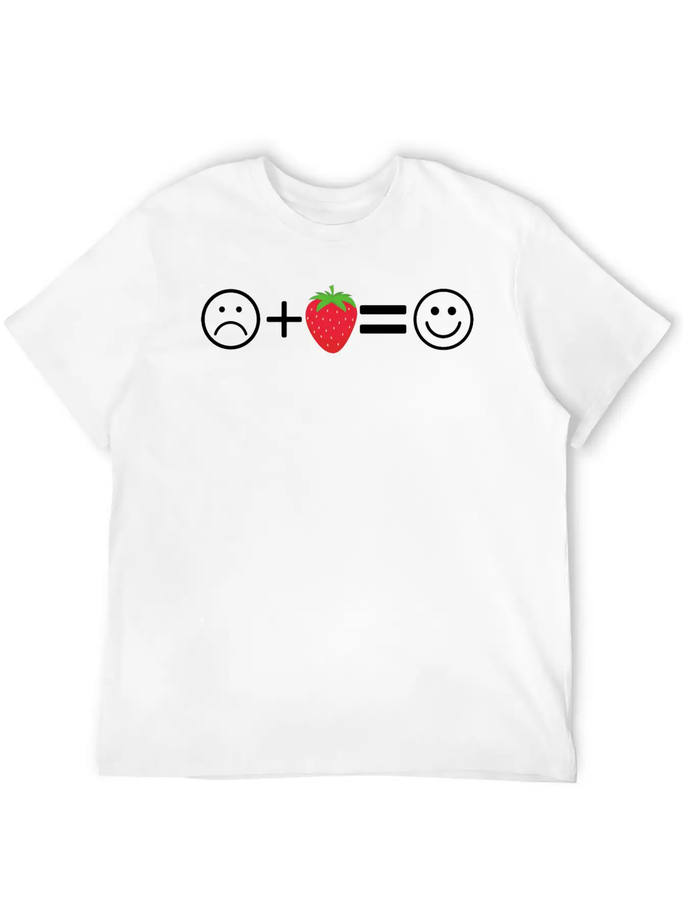 Strawberry Emotion Happy Pill Berry Fruits Unisex Casual T-Shirt – Clean Design For Daily Comfort