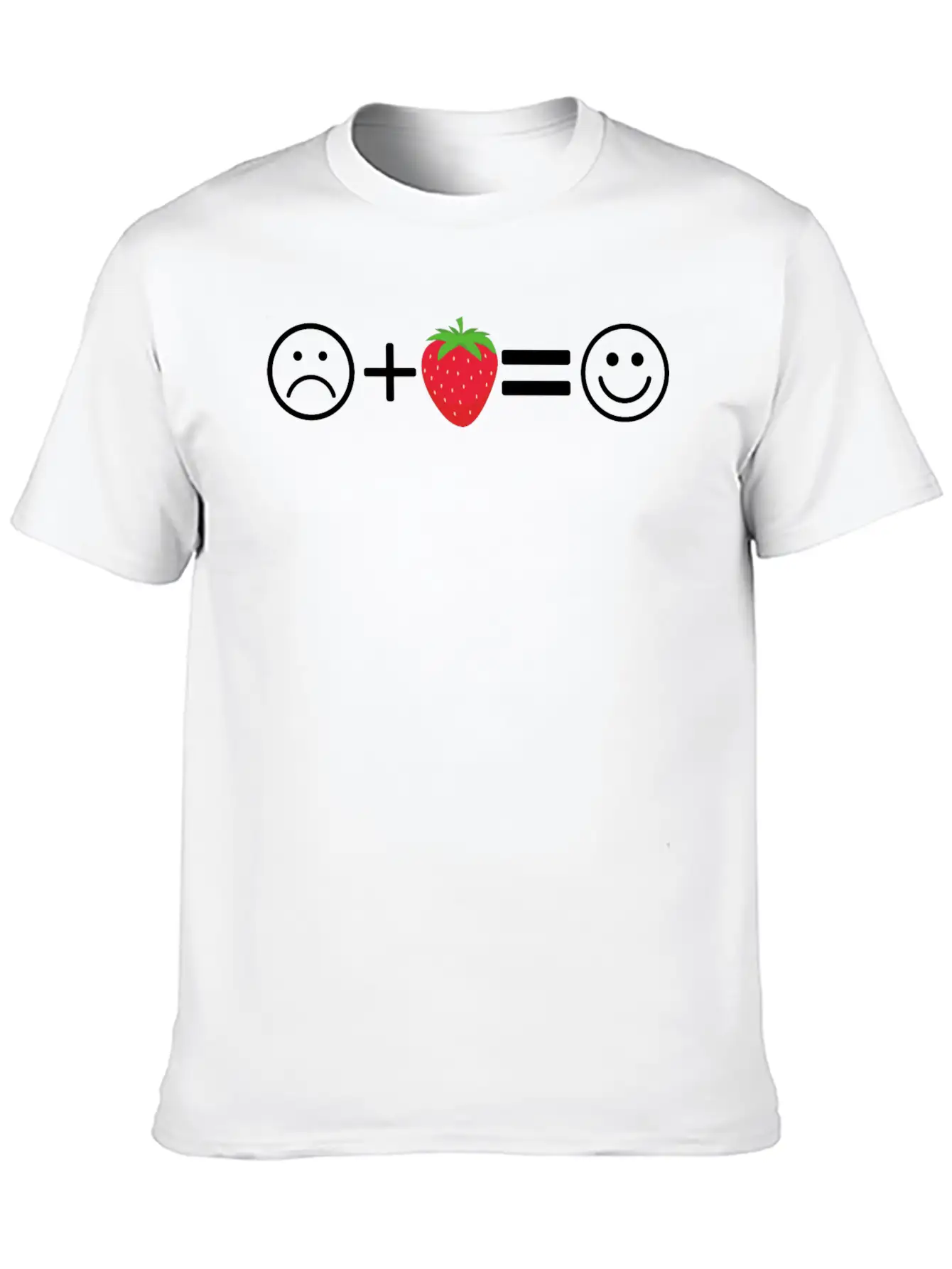 Strawberry Emotion Happy Pill Berry Fruits Unisex Casual T-Shirt – Clean Design For Daily Comfort