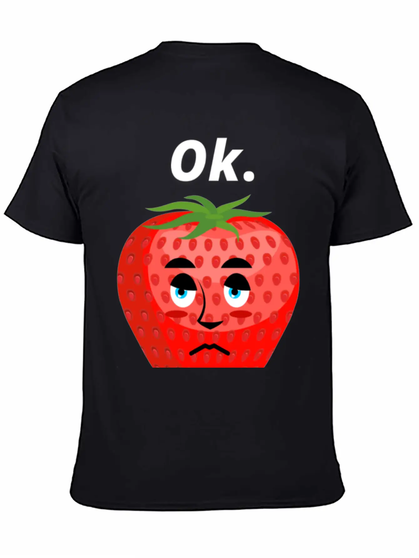 Strawberry Mood Ok Bro Motto Statement Comfortable Minimalist Graphic Tee – Summer Style Essential