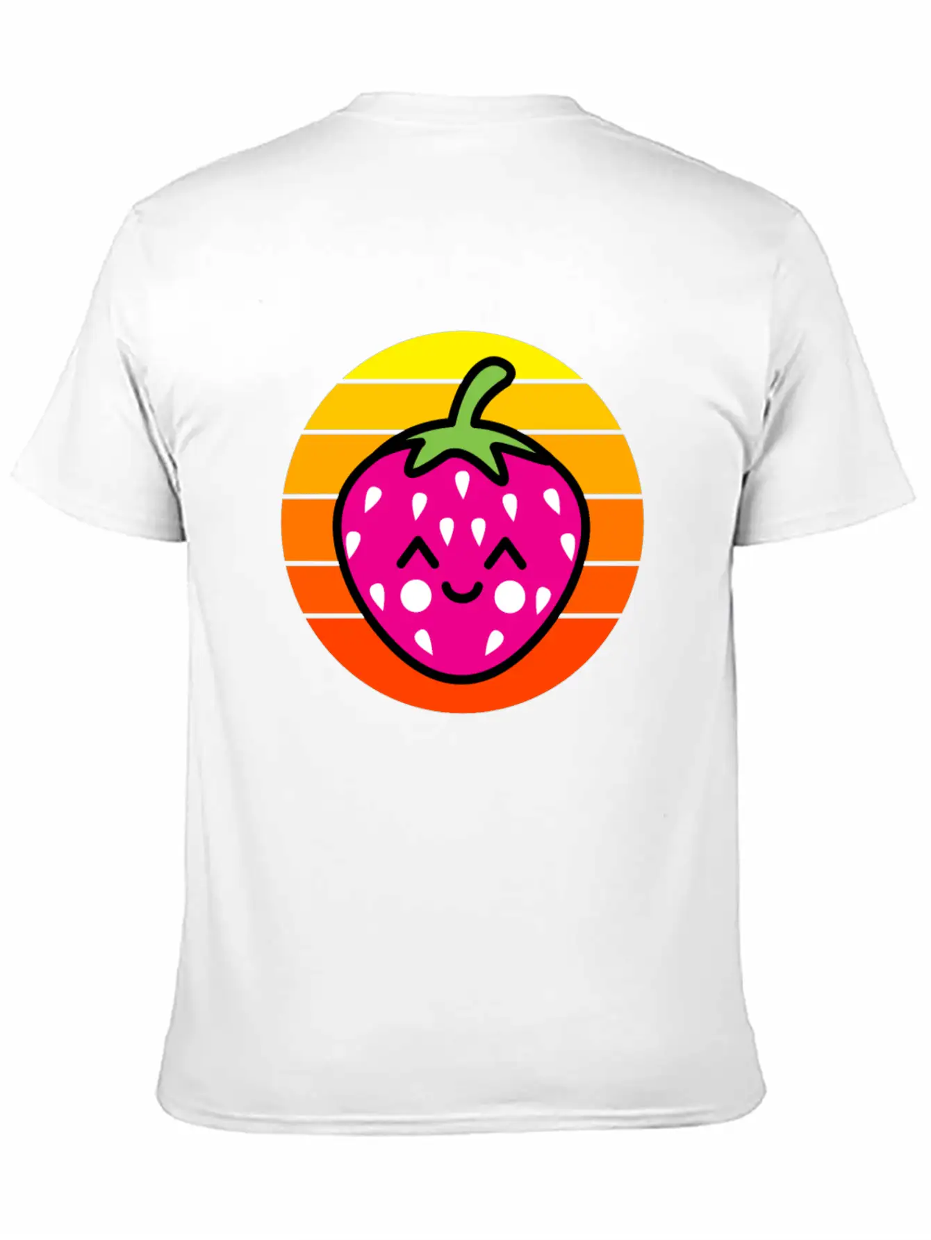 Strawberry Sunset Basic Graphic T-Shirt – Daily Comfort In Soft Cotton