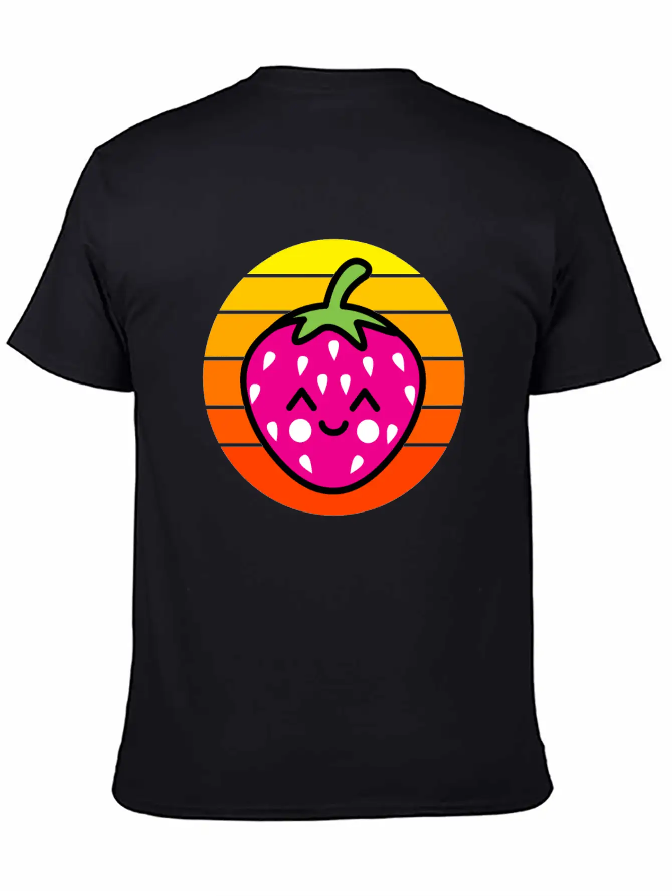 Strawberry Sunset Basic Graphic T-Shirt – Daily Comfort In Soft Cotton