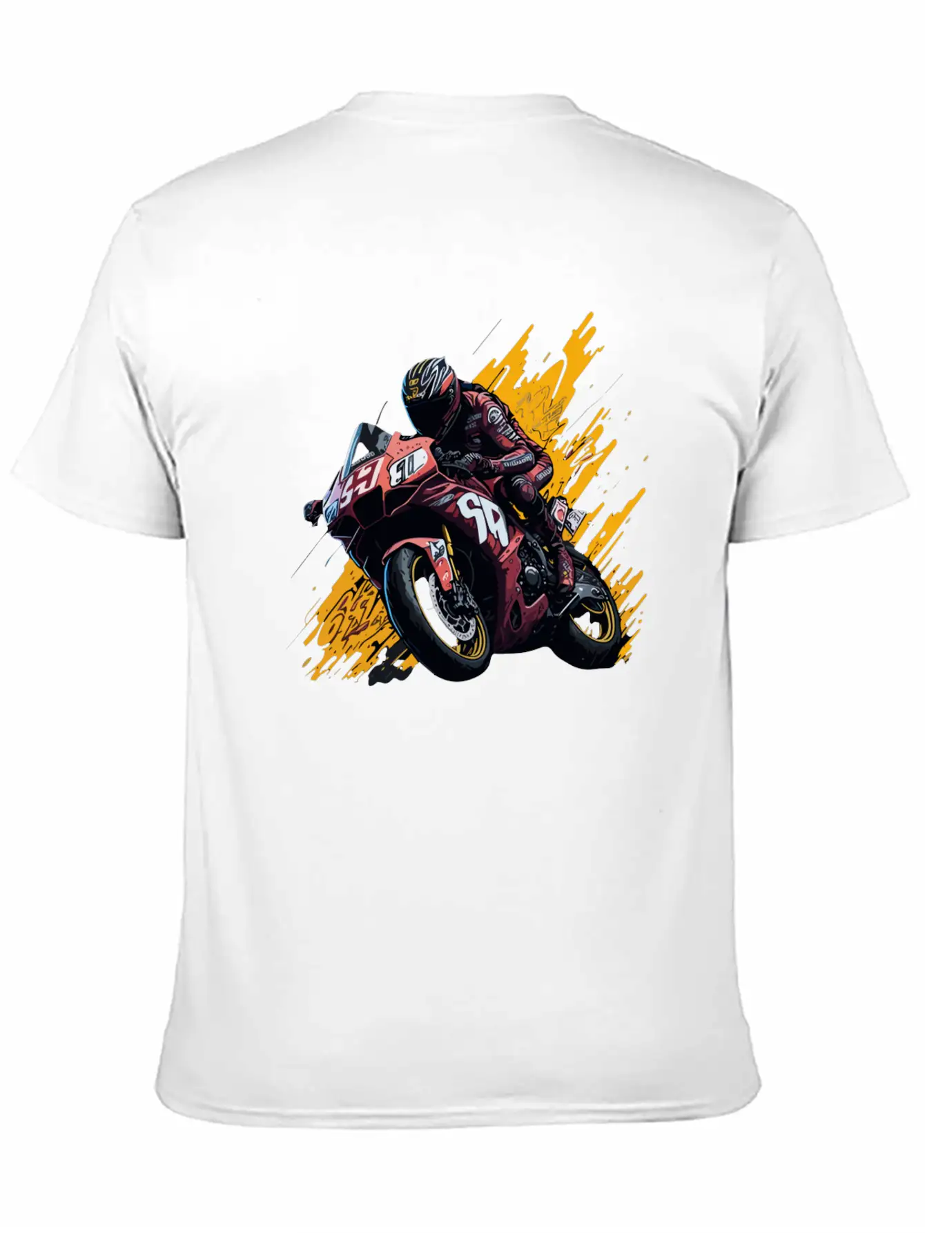 Street Art Racer: Graffiti-Charged MotoGP Thrills Unisex Casual T-Shirt ��� Clean Design For Daily Comfort