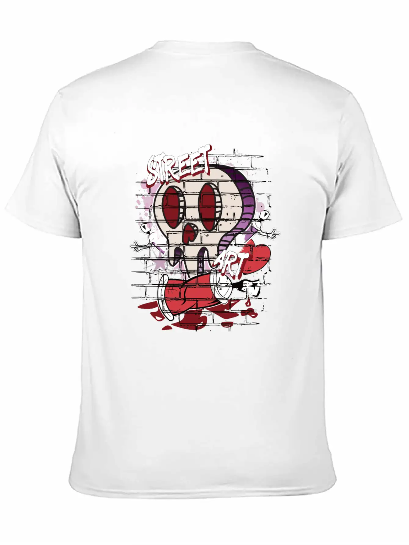 Street Art Skull Graffiti Unisex Casual T-Shirt – Clean Design For Daily Comfort