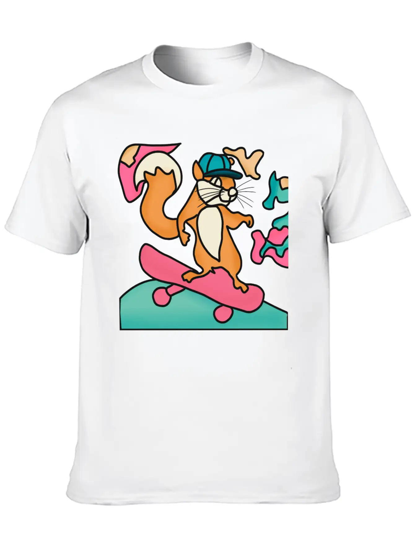 Street Retro Squirrel On Skateboard | Funny Unisex Casual T-Shirt – Clean Design For Daily Comfort