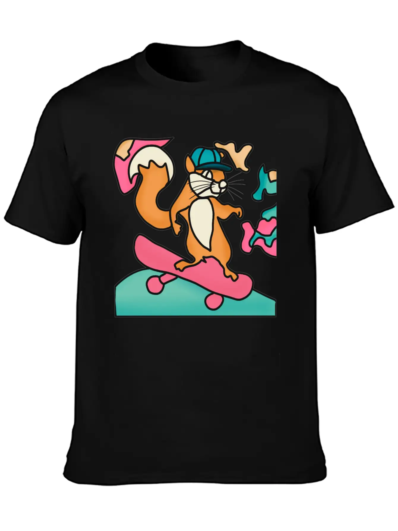 Street Retro Squirrel On Skateboard | Funny Unisex Casual T-Shirt – Clean Design For Daily Comfort