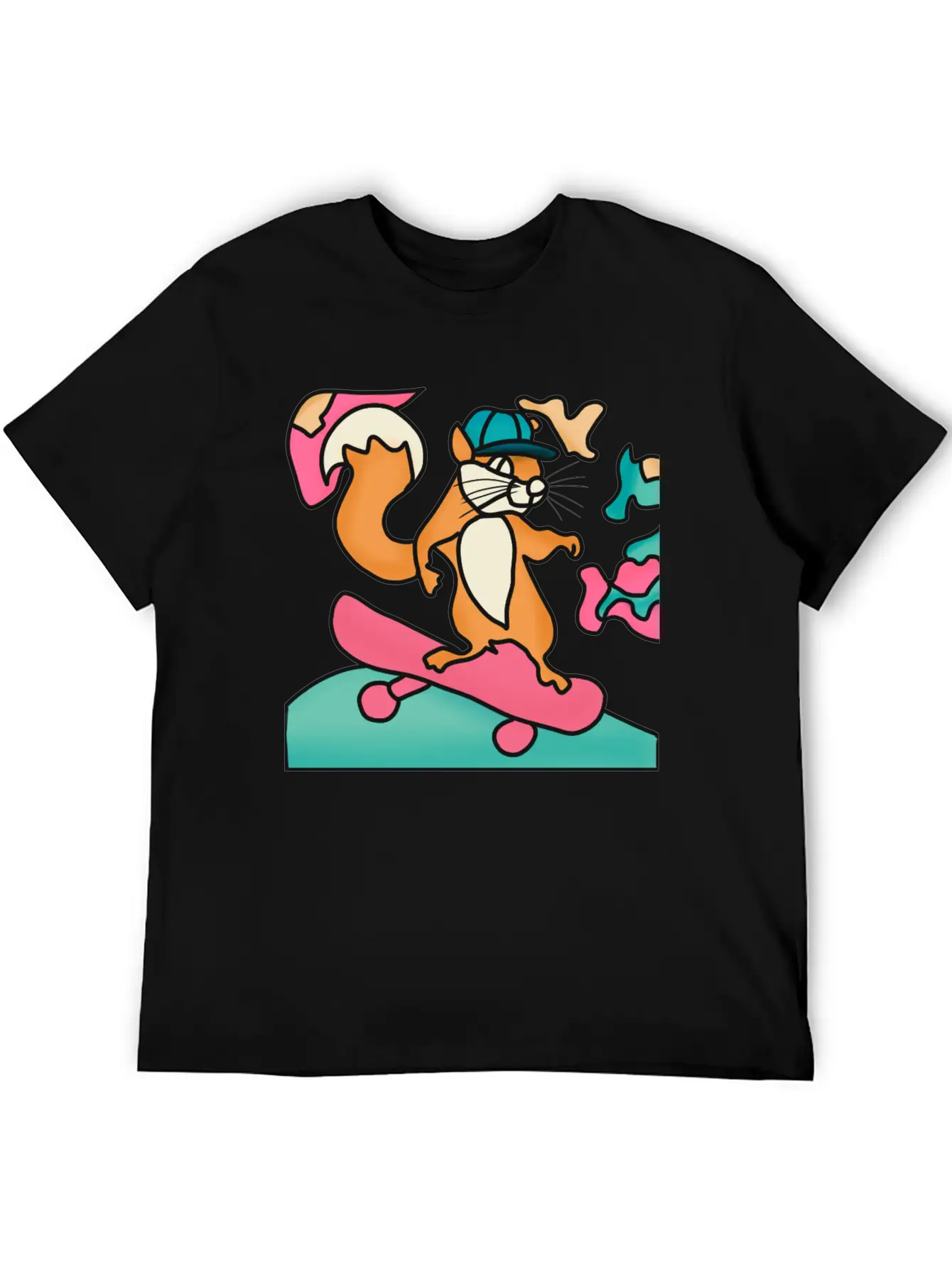 Street Retro Squirrel On Skateboard | Funny Unisex Casual T-Shirt – Clean Design For Daily Comfort
