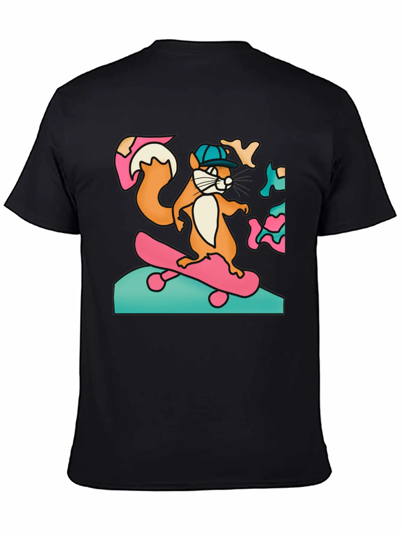 Street Retro Squirrel On Skateboard | Funny Unisex Casual T-Shirt – Clean Design For Daily Comfort