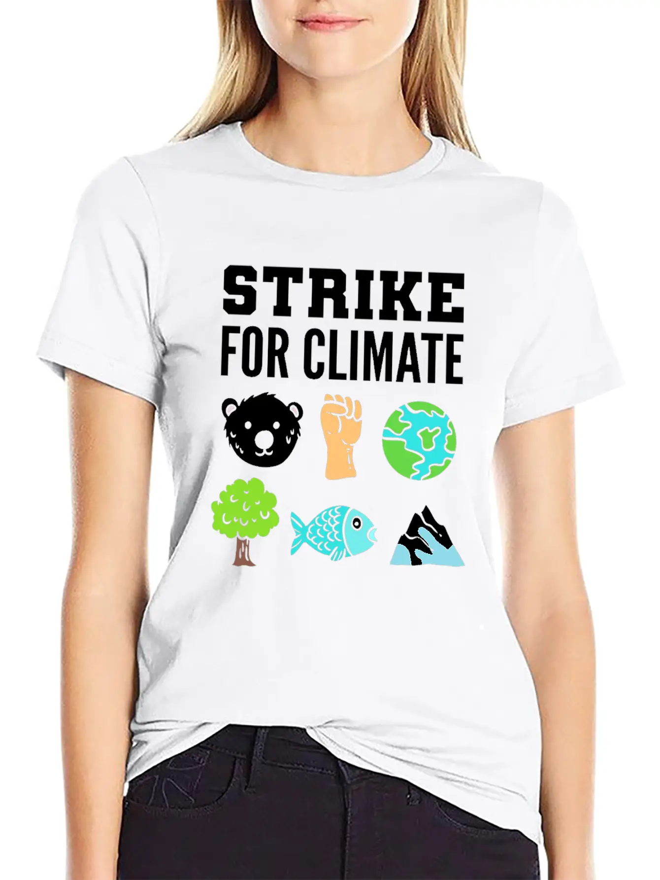 Strike For Climate Eco-Friendly Advocates Gift Essential Cotton Tee For Daily Outfits – Unisex Style
