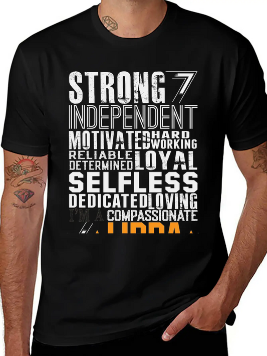 Strong Independent Motivated Libra Lightweight Cotton T-Shirt – Daily Comfort Graphic Shirt