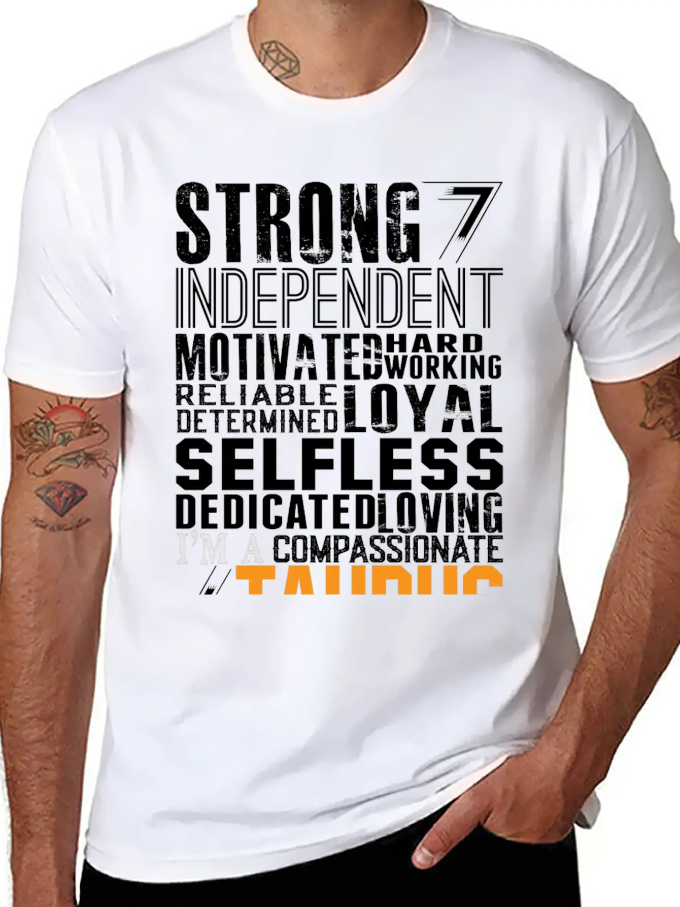 Strong Independent Motivated Taurus Classic Fit Graphic Tee For Daily Comfort – Unisex Cotton Shirt