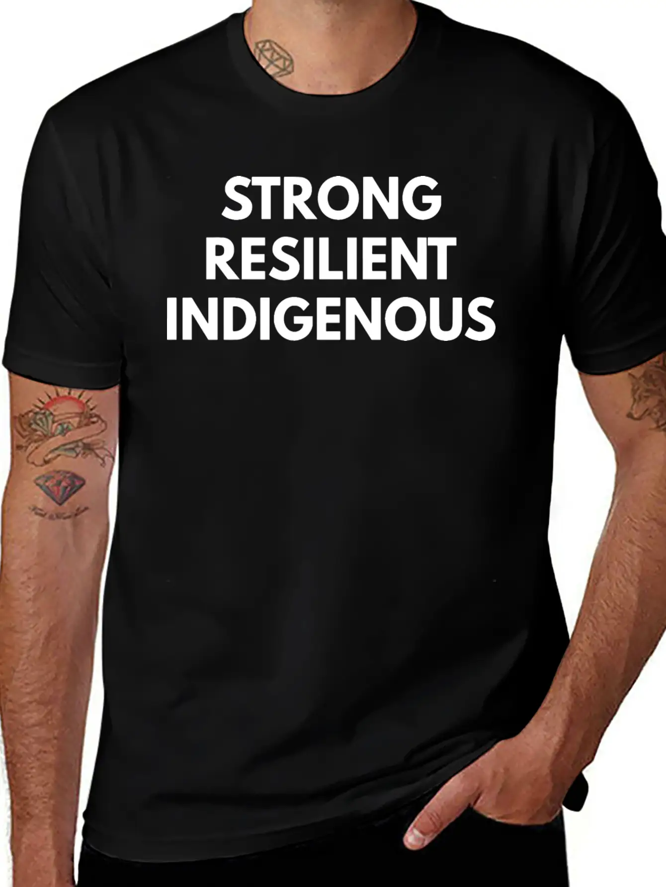 Strong Resilient Indigenous Lightweight Cotton T-Shirt – Daily Comfort Graphic Shirt