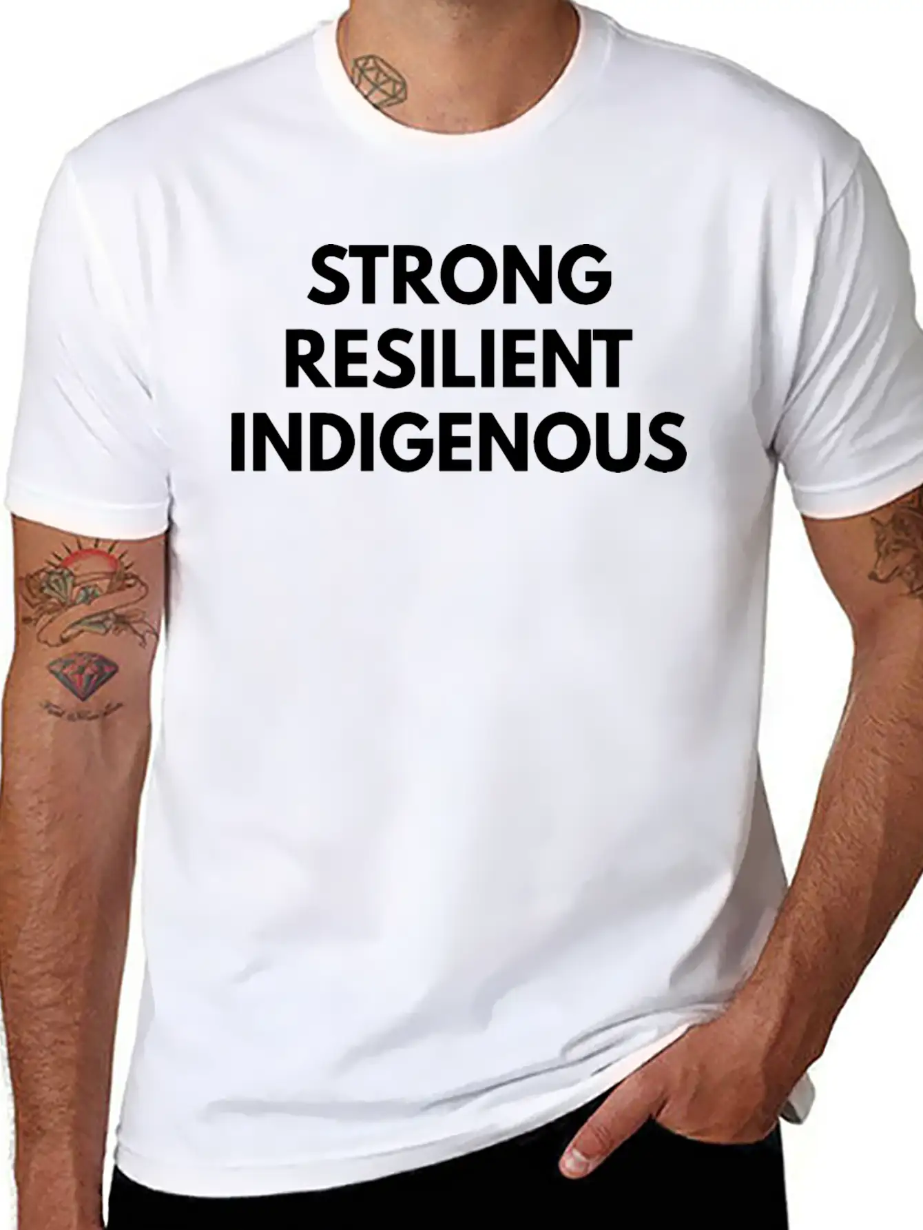 Strong Resilient Indigenous Lightweight Cotton T-Shirt – Daily Comfort Graphic Shirt