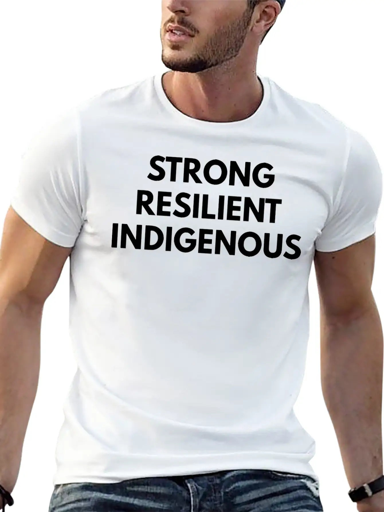 Strong Resilient Indigenous Lightweight Cotton T-Shirt – Daily Comfort Graphic Shirt
