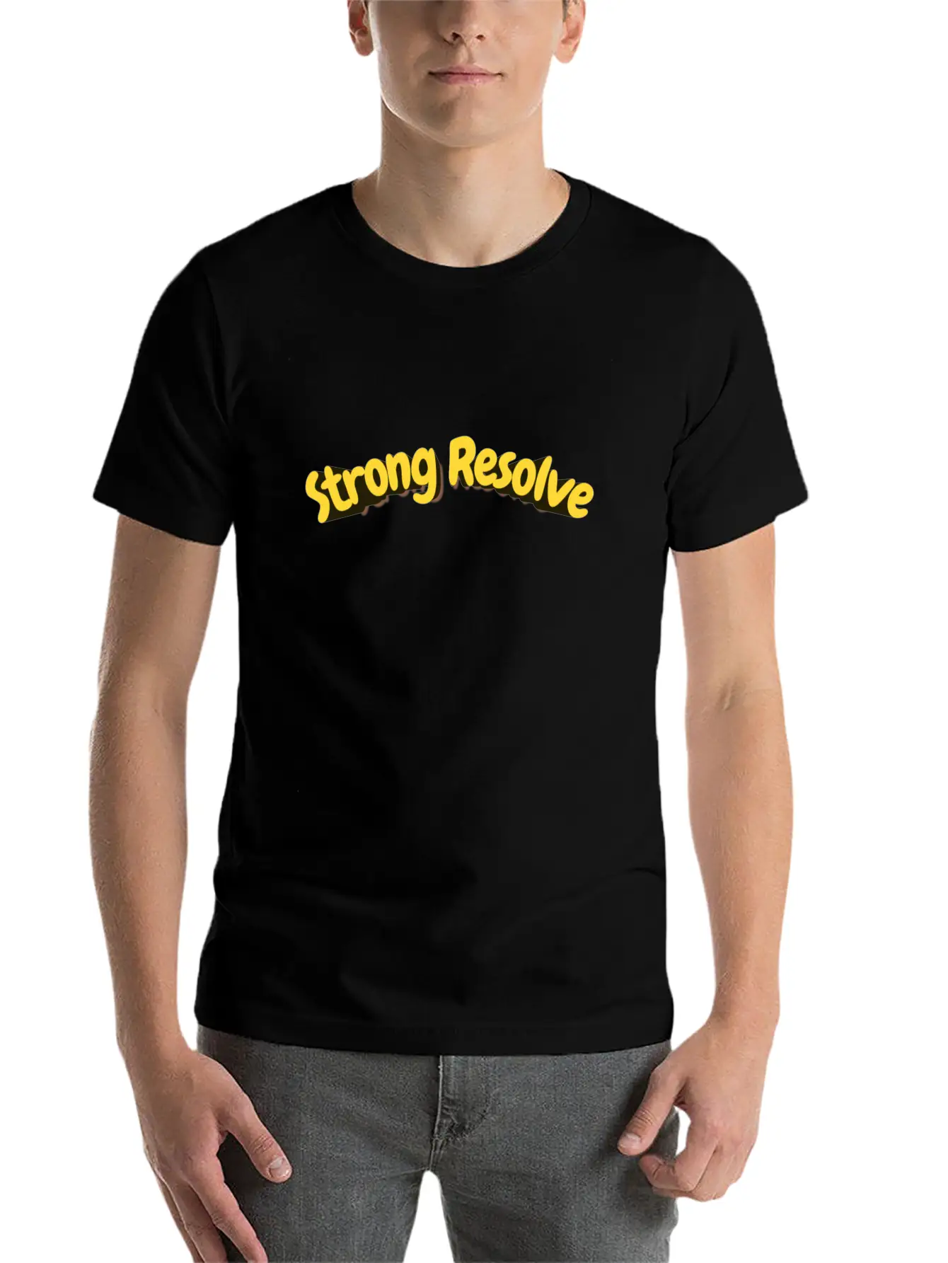 Strong Resolve Basic Graphic T-Shirt – Daily Comfort In Soft Cotton
