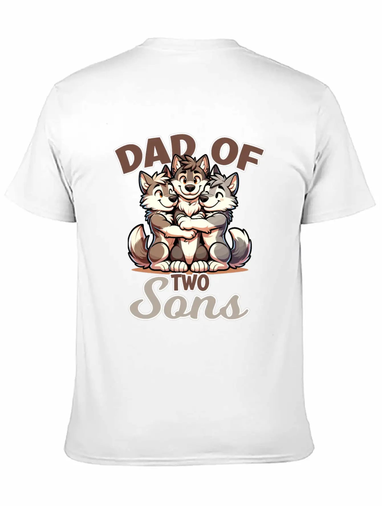 Strong Wolf With Wolf Child For A Dad Unisex Casual T-Shirt – Clean Design For Daily Comfort