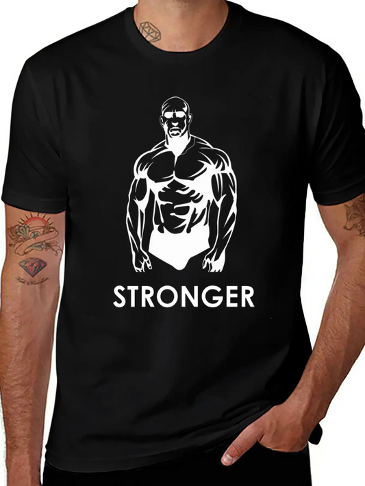 Stronger Print Lightweight Cotton T-Shirt – Daily Comfort Graphic Shirt
