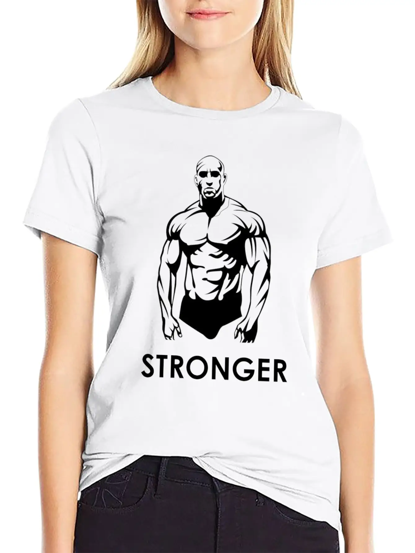 Stronger Print Lightweight Cotton T-Shirt – Daily Comfort Graphic Shirt