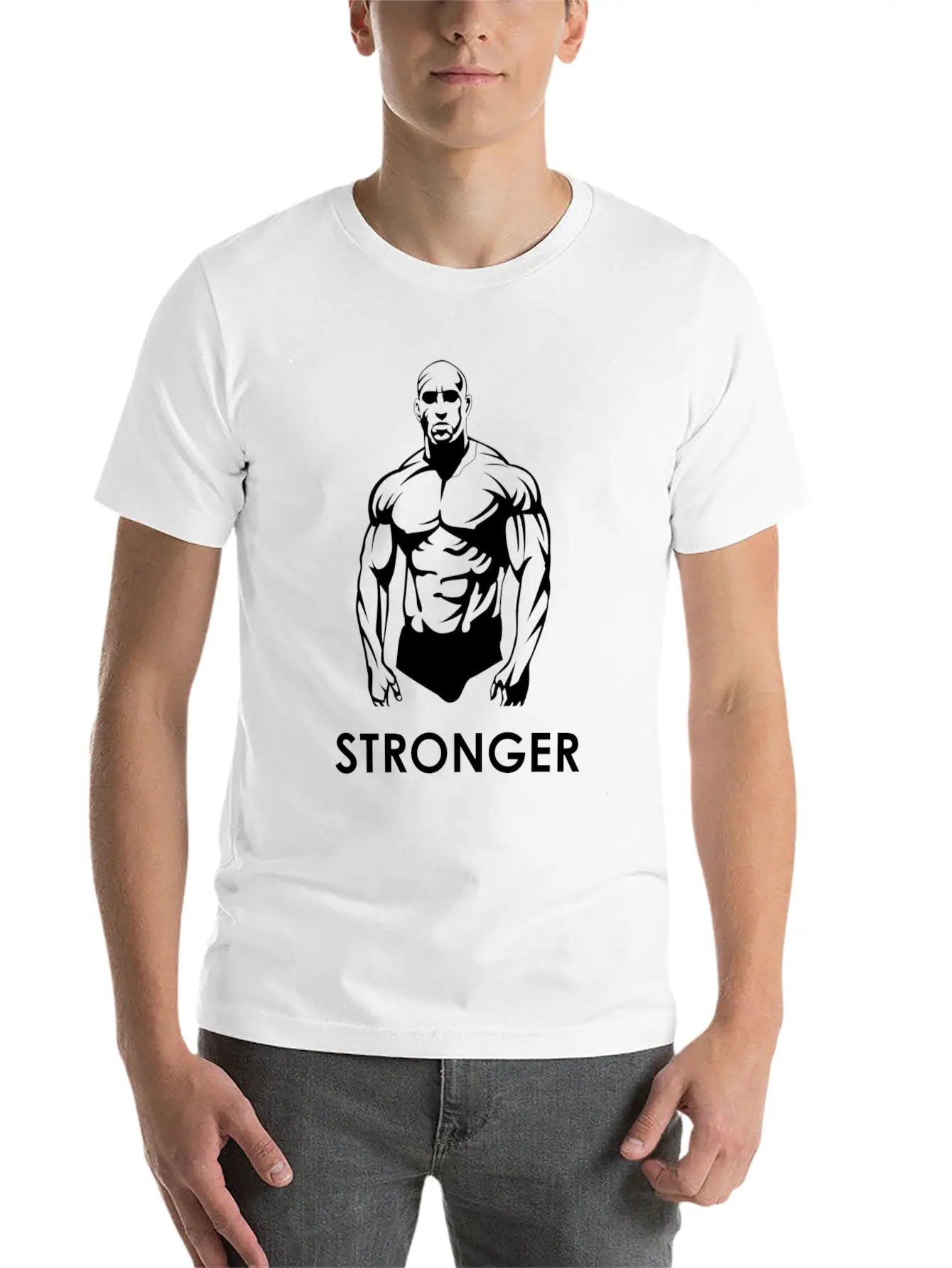 Stronger Print Lightweight Cotton T-Shirt – Daily Comfort Graphic Shirt