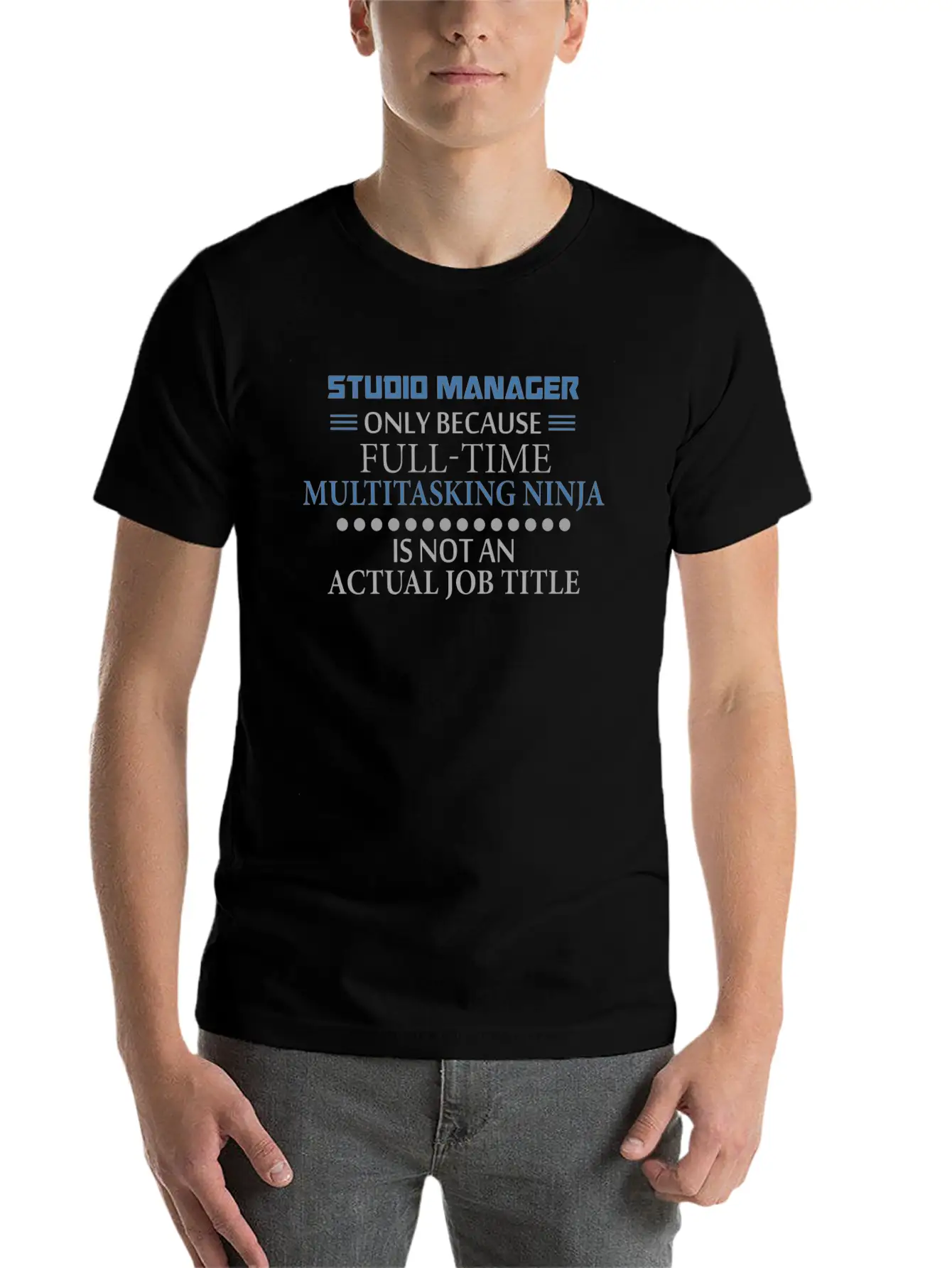 Studio Manager - Studio Manager - Only Because Ful Lightweight Cotton T-Shirt – Daily Comfort Graphic Shirt