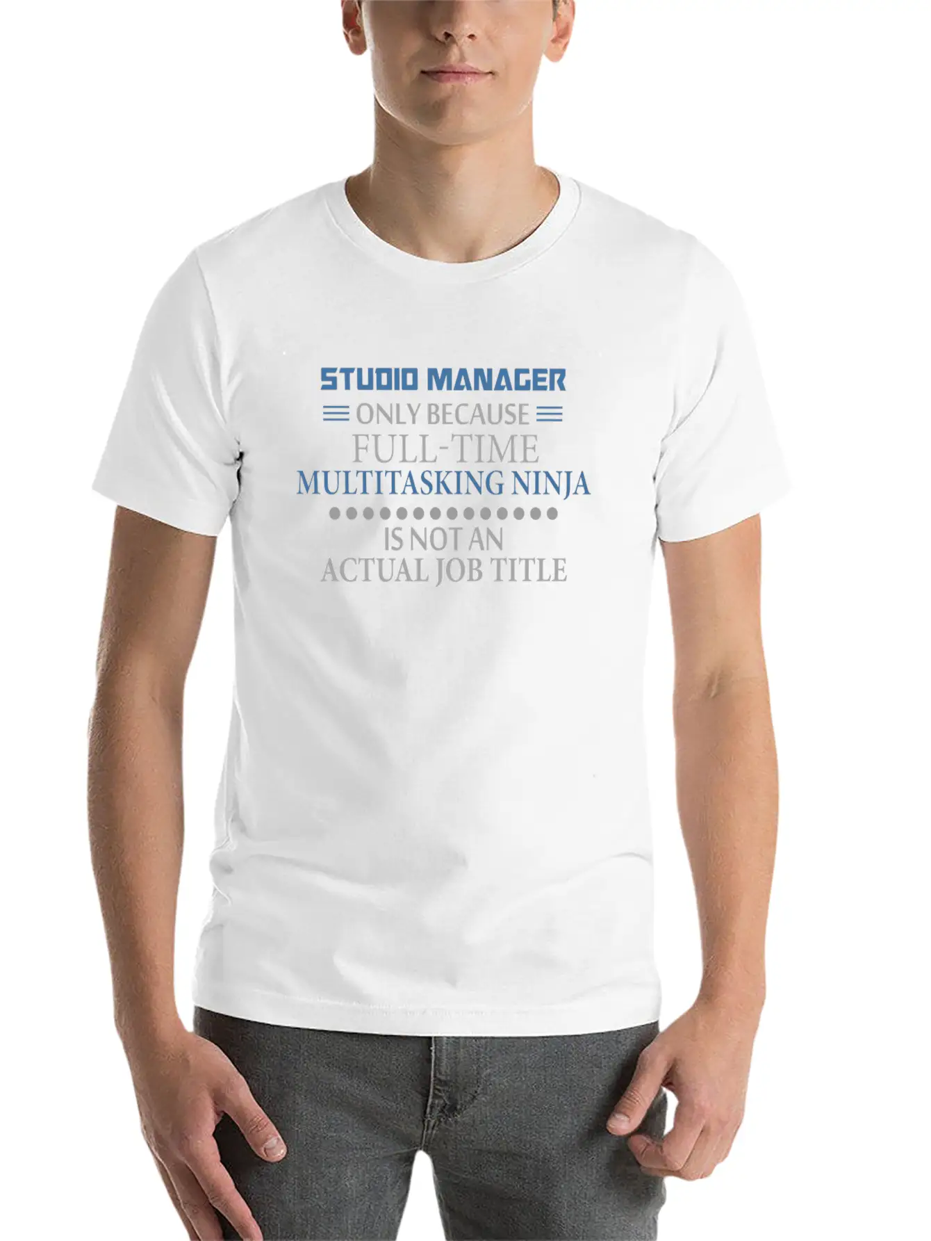Studio Manager - Studio Manager - Only Because Ful Lightweight Cotton T-Shirt – Daily Comfort Graphic Shirt