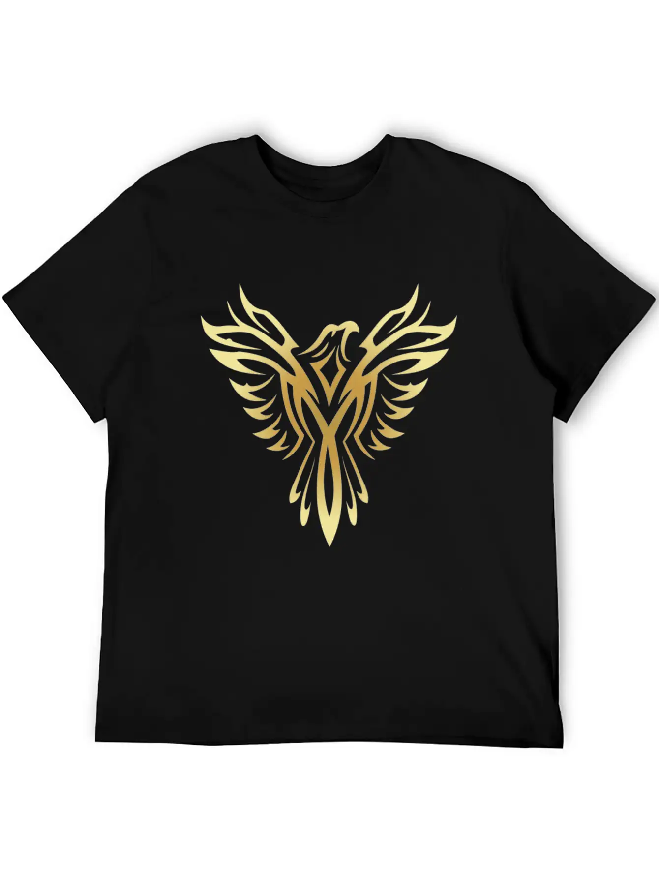 Stylish Gold Phoenix Mythical Bird Rising Born Unisex Casual T-Shirt – Clean Design For Daily Comfort