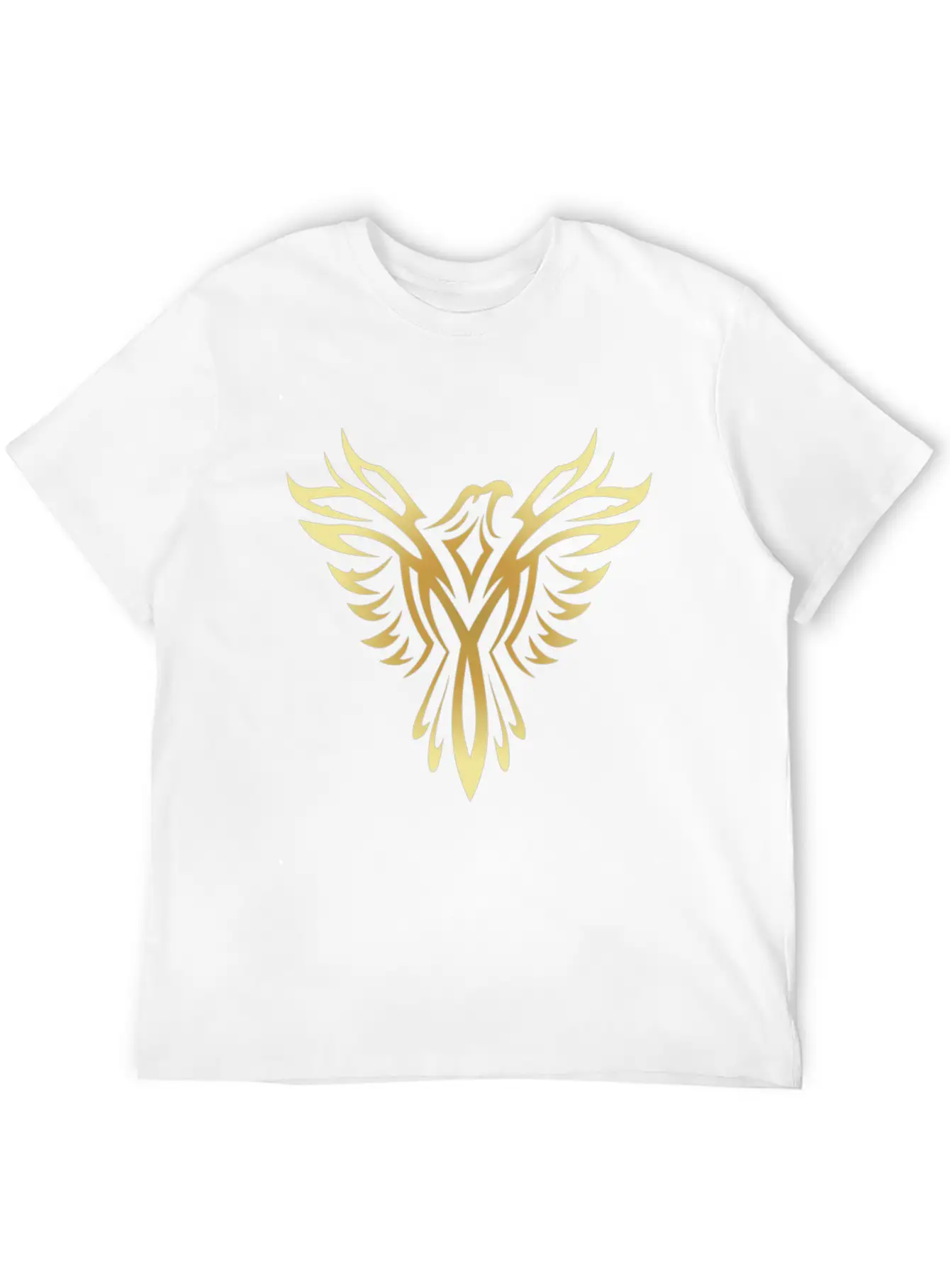 Stylish Gold Phoenix Mythical Bird Rising Born Unisex Casual T-Shirt – Clean Design For Daily Comfort