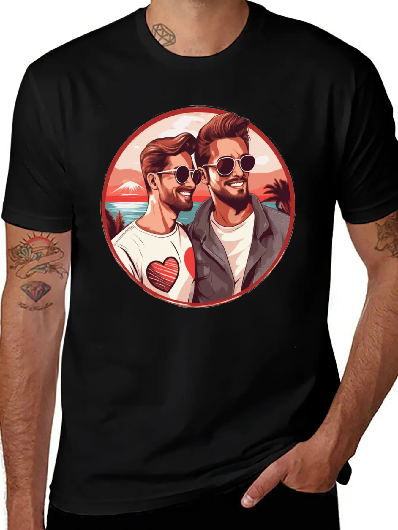 Stylish LGBT Gay Valentines Outfit Idea For Gays Essential Cotton Tee For Daily Outfits – Unisex Style