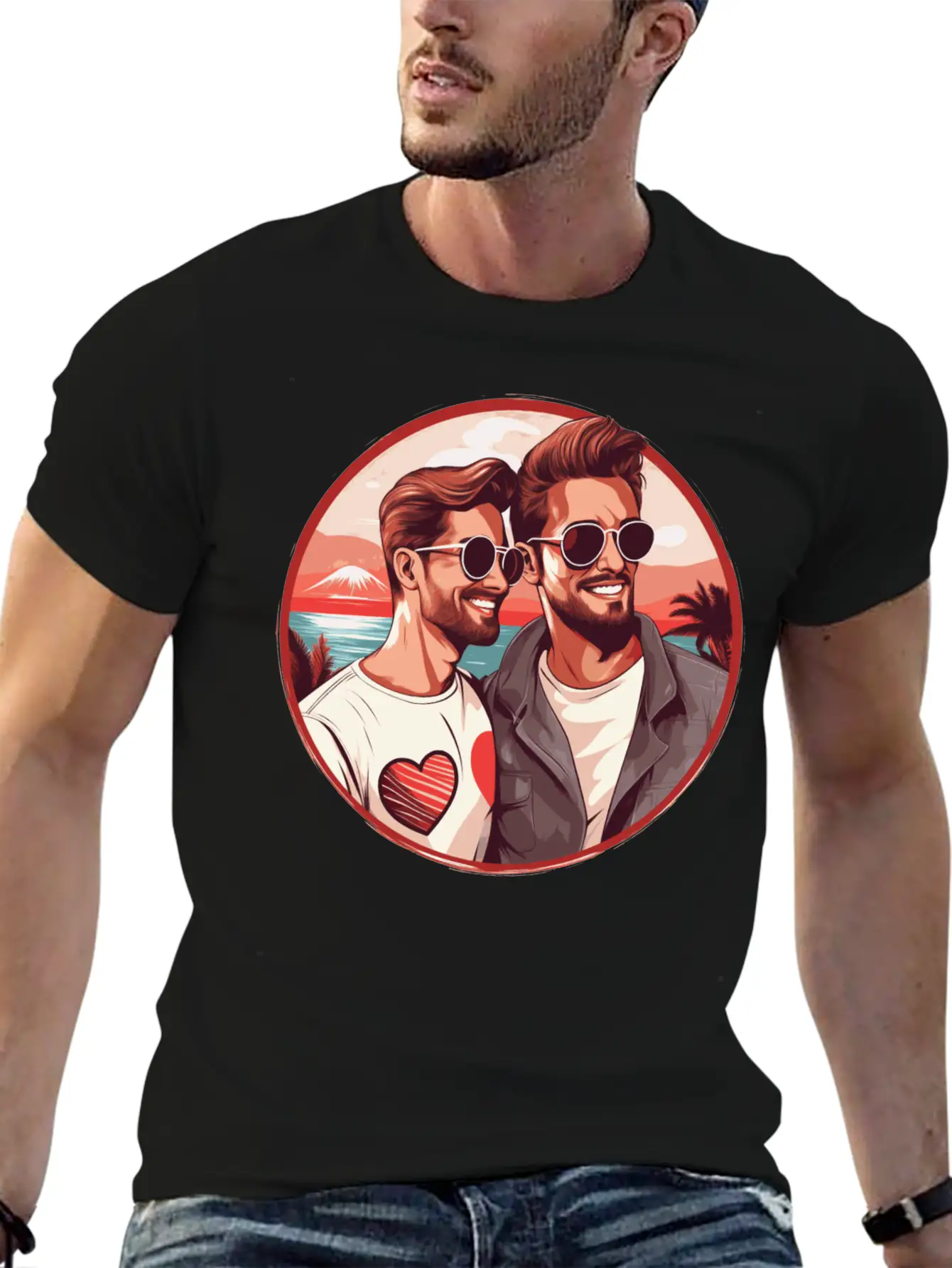 Stylish LGBT Gay Valentines Outfit Idea For Gays Essential Cotton Tee For Daily Outfits – Unisex Style