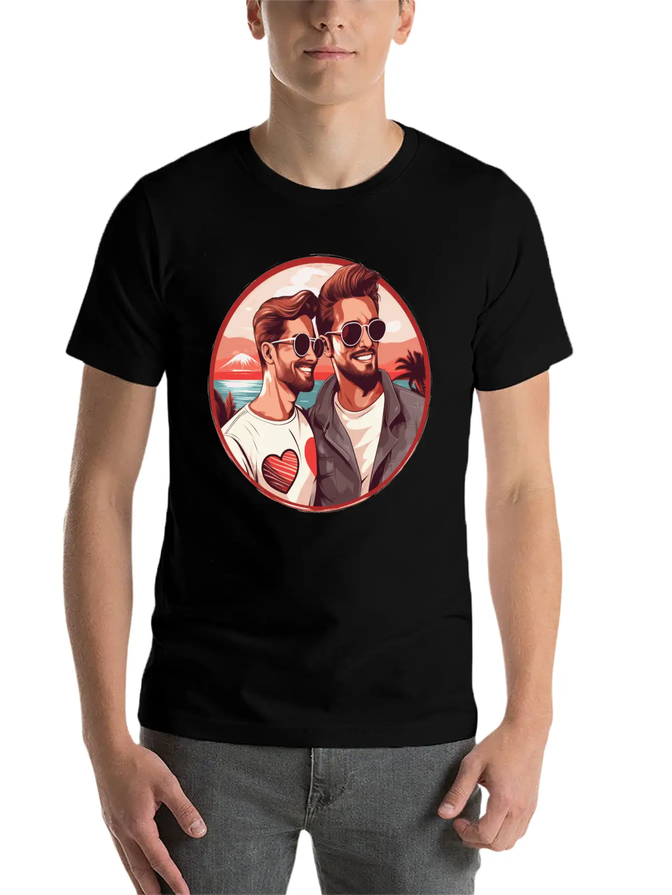 Stylish LGBT Gay Valentines Outfit Idea For Gays Essential Cotton Tee For Daily Outfits – Unisex Style