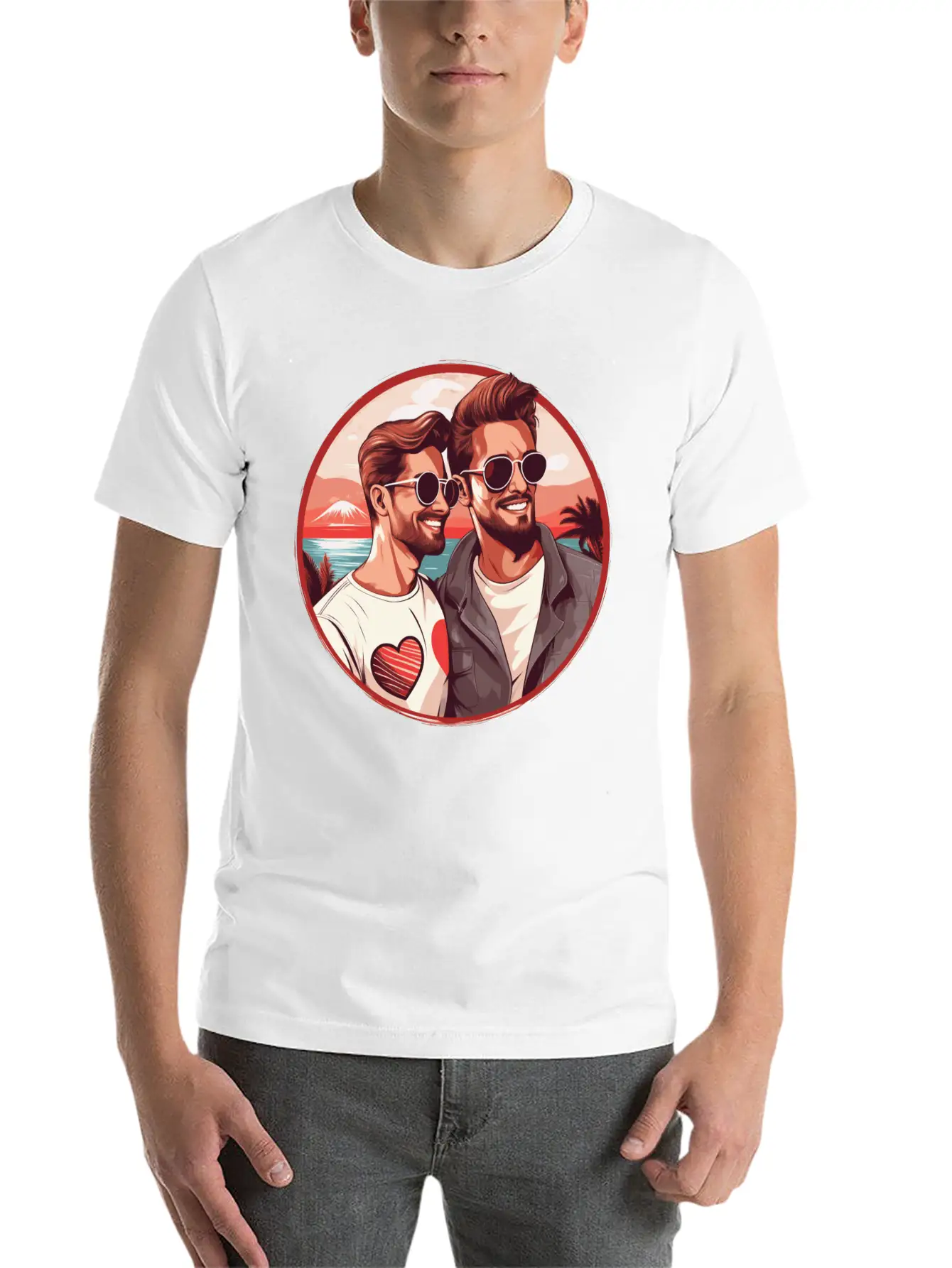 Stylish LGBT Gay Valentines Outfit Idea For Gays Essential Cotton Tee For Daily Outfits – Unisex Style