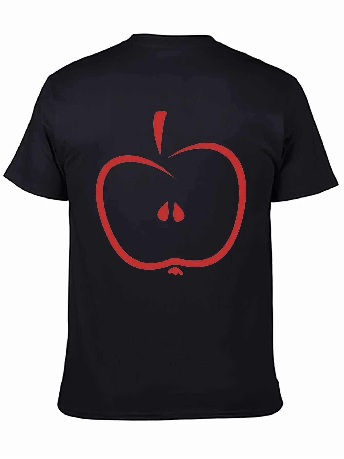 Stylized Apple Stem Lightweight Cotton T-Shirt – Daily Comfort Graphic Shirt