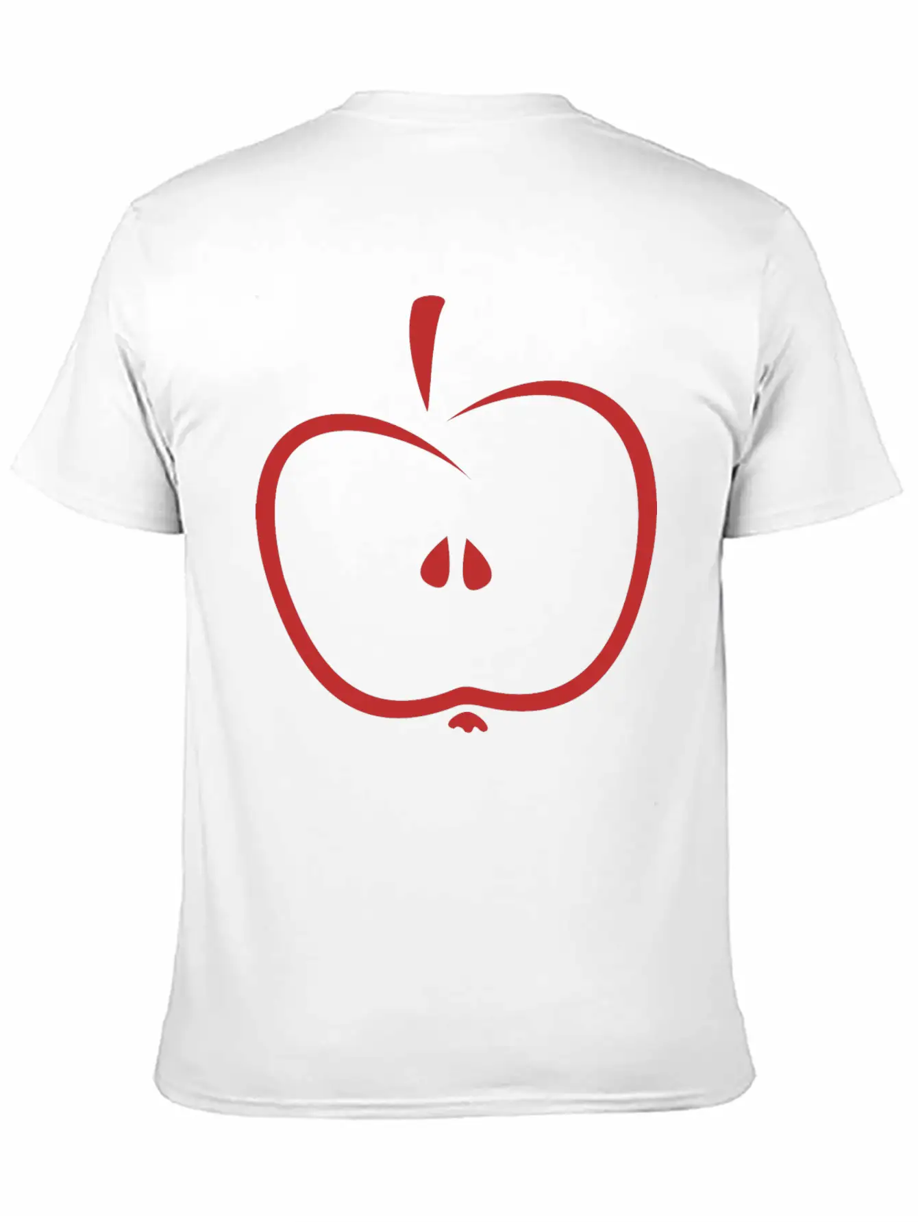 Stylized Apple Stem Lightweight Cotton T-Shirt – Daily Comfort Graphic Shirt