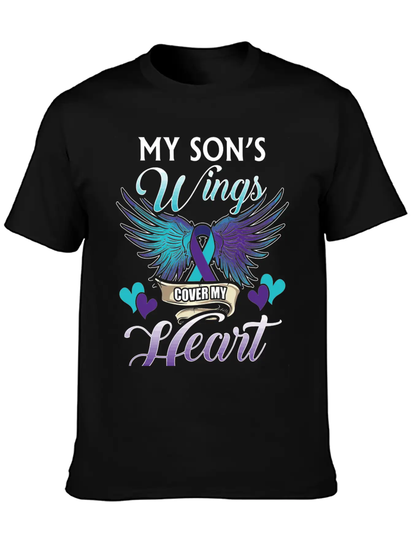 Suicide Memory Of Son Wings Cover Heart Classic Fit Graphic Tee For Daily Comfort – Unisex Cotton Shirt