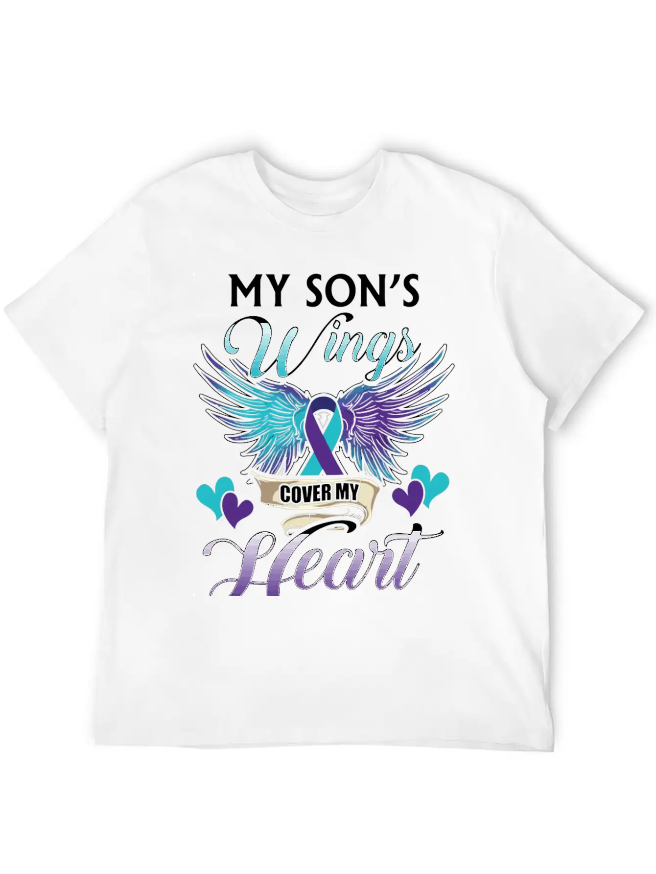Suicide Memory Of Son Wings Cover Heart Classic Fit Graphic Tee For Daily Comfort – Unisex Cotton Shirt