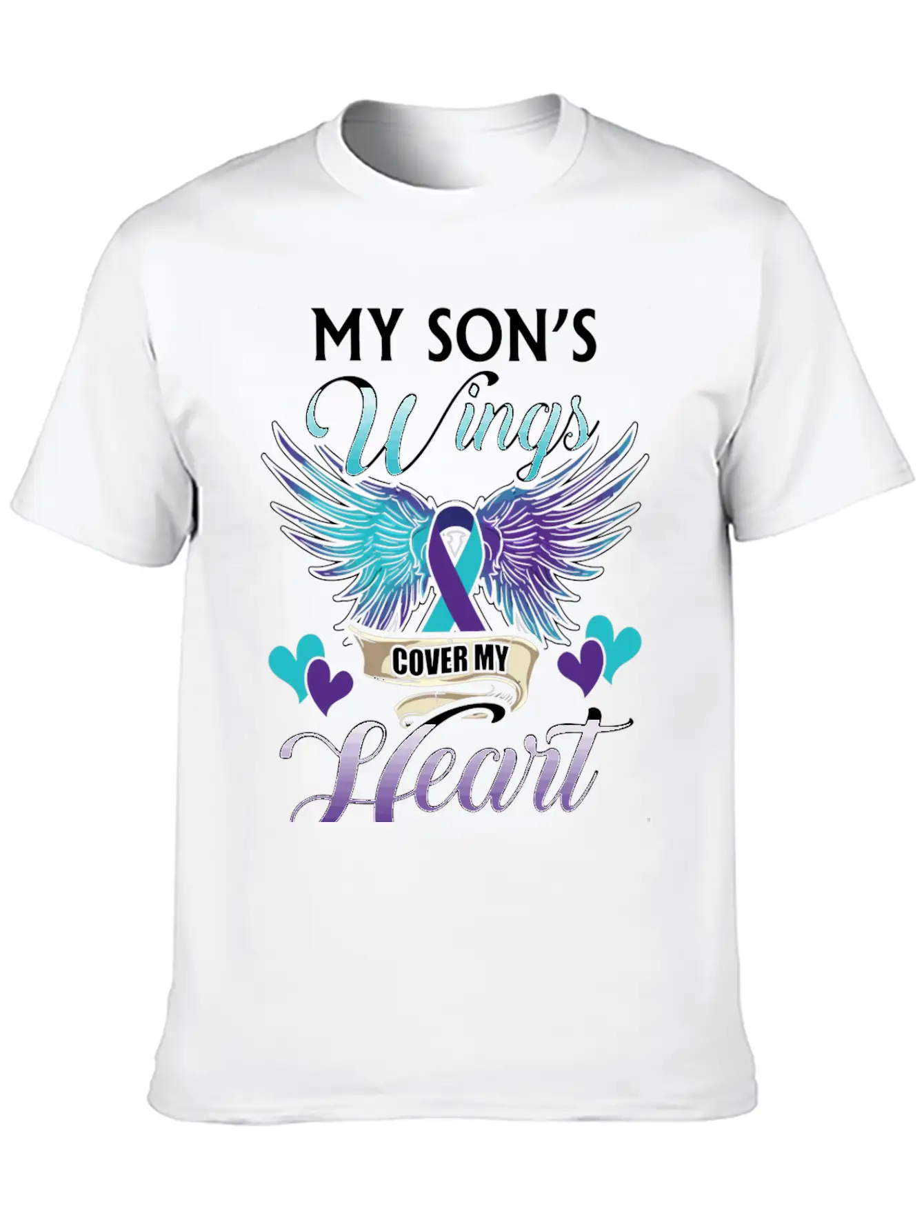 Suicide Memory Of Son Wings Cover Heart Classic Fit Graphic Tee For Daily Comfort – Unisex Cotton Shirt