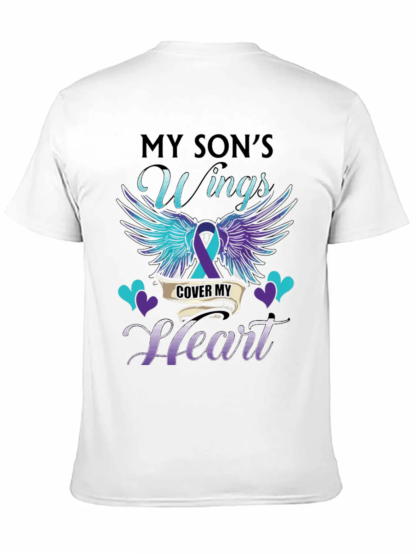 Suicide Memory Of Son Wings Cover Heart Classic Fit Graphic Tee For Daily Comfort – Unisex Cotton Shirt