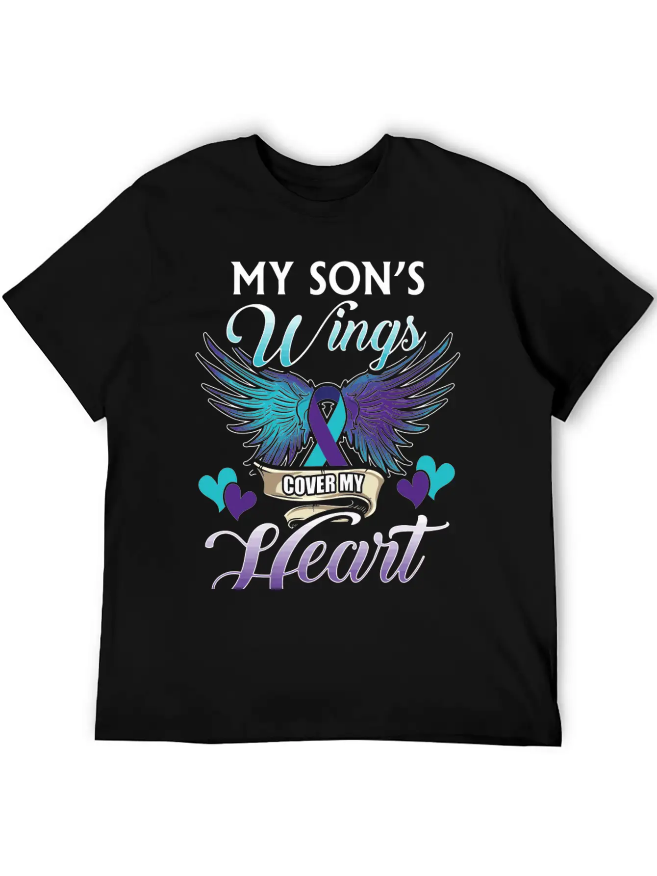 Suicide Memory Of Son Wings Cover Heart Classic Fit Graphic Tee For Daily Comfort – Unisex Cotton Shirt