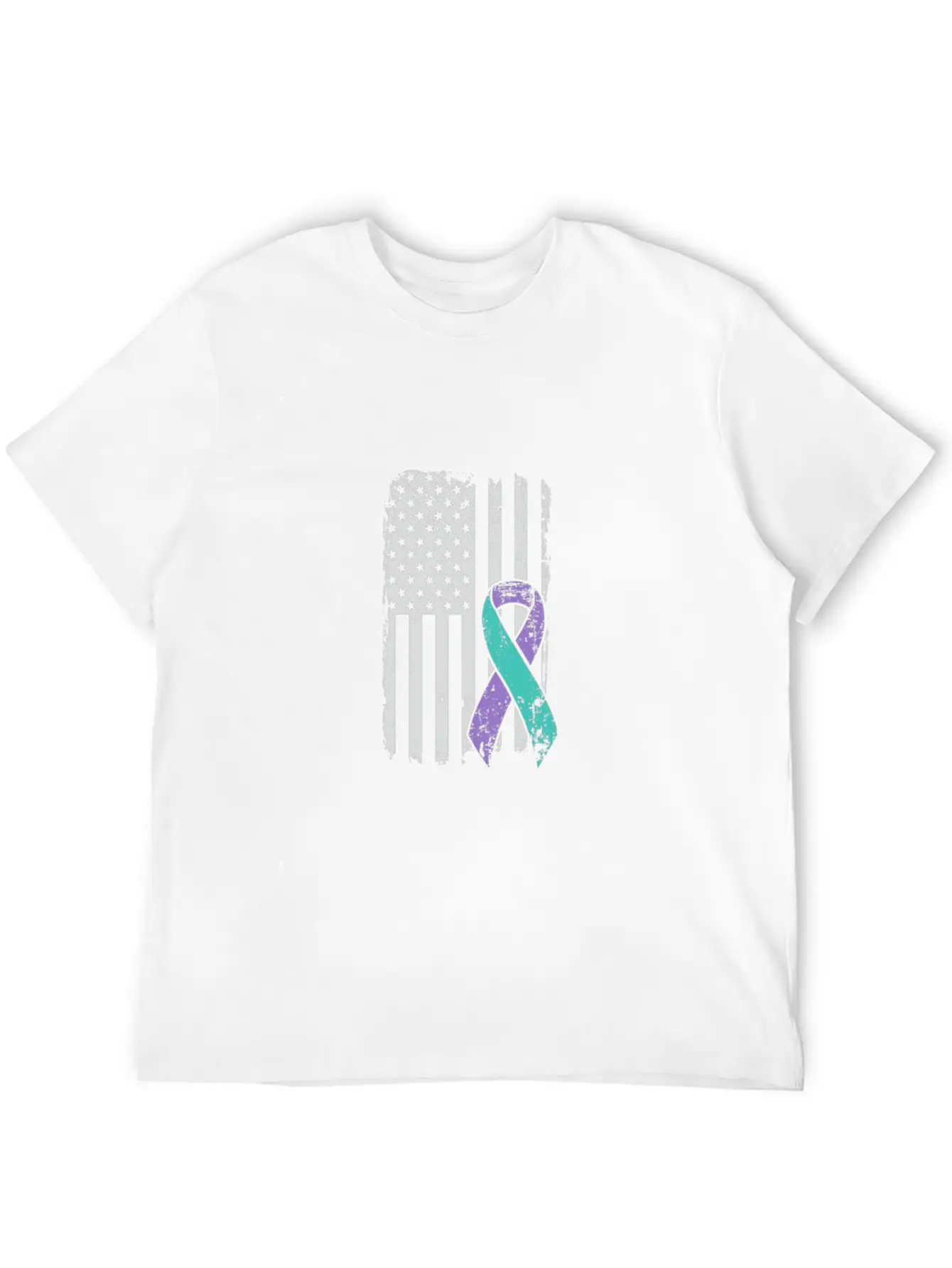Suicide Prevention Awareness Ribbon - USA American Soft Cotton Short Sleeve Tee – Unisex Wardrobe Staple