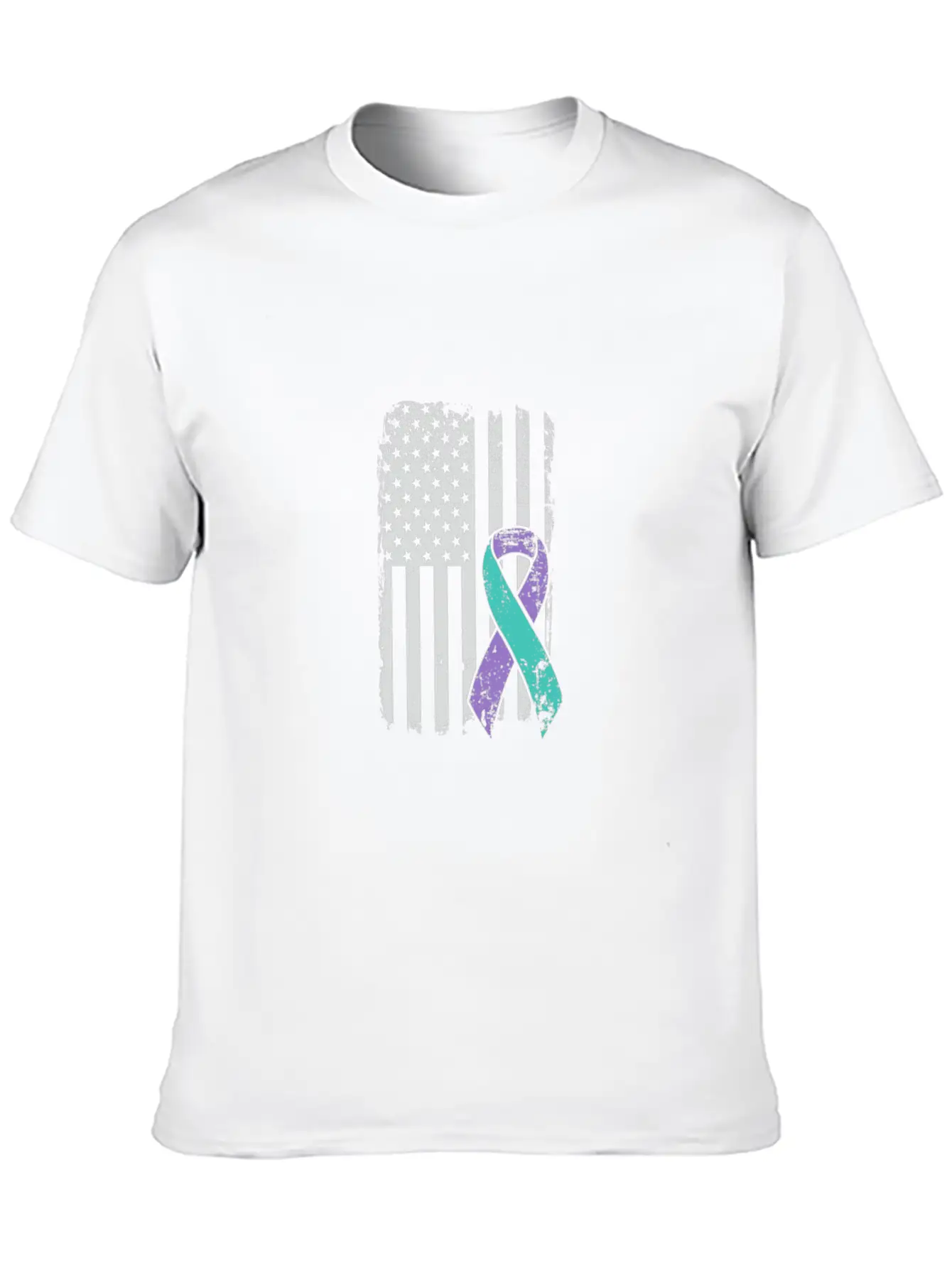 Suicide Prevention Awareness Ribbon - USA American Soft Cotton Short Sleeve Tee – Unisex Wardrobe Staple