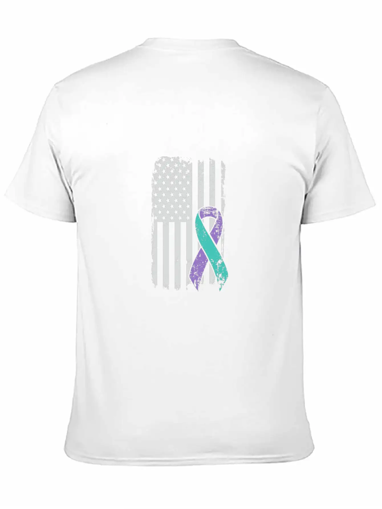 Suicide Prevention Awareness Ribbon - USA American Soft Cotton Short Sleeve Tee – Unisex Wardrobe Staple