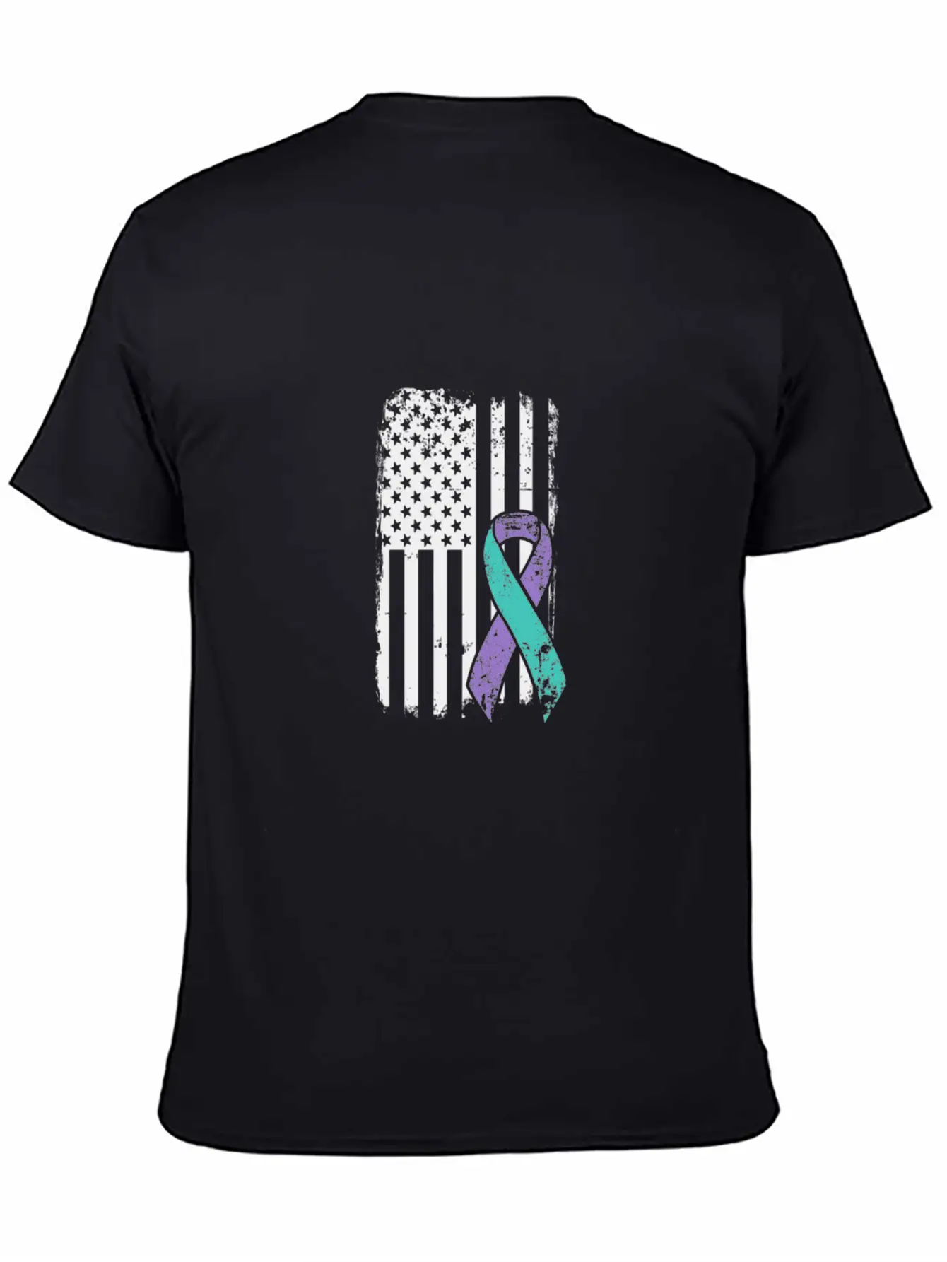 Suicide Prevention Awareness Ribbon - USA American Soft Cotton Short Sleeve Tee – Unisex Wardrobe Staple