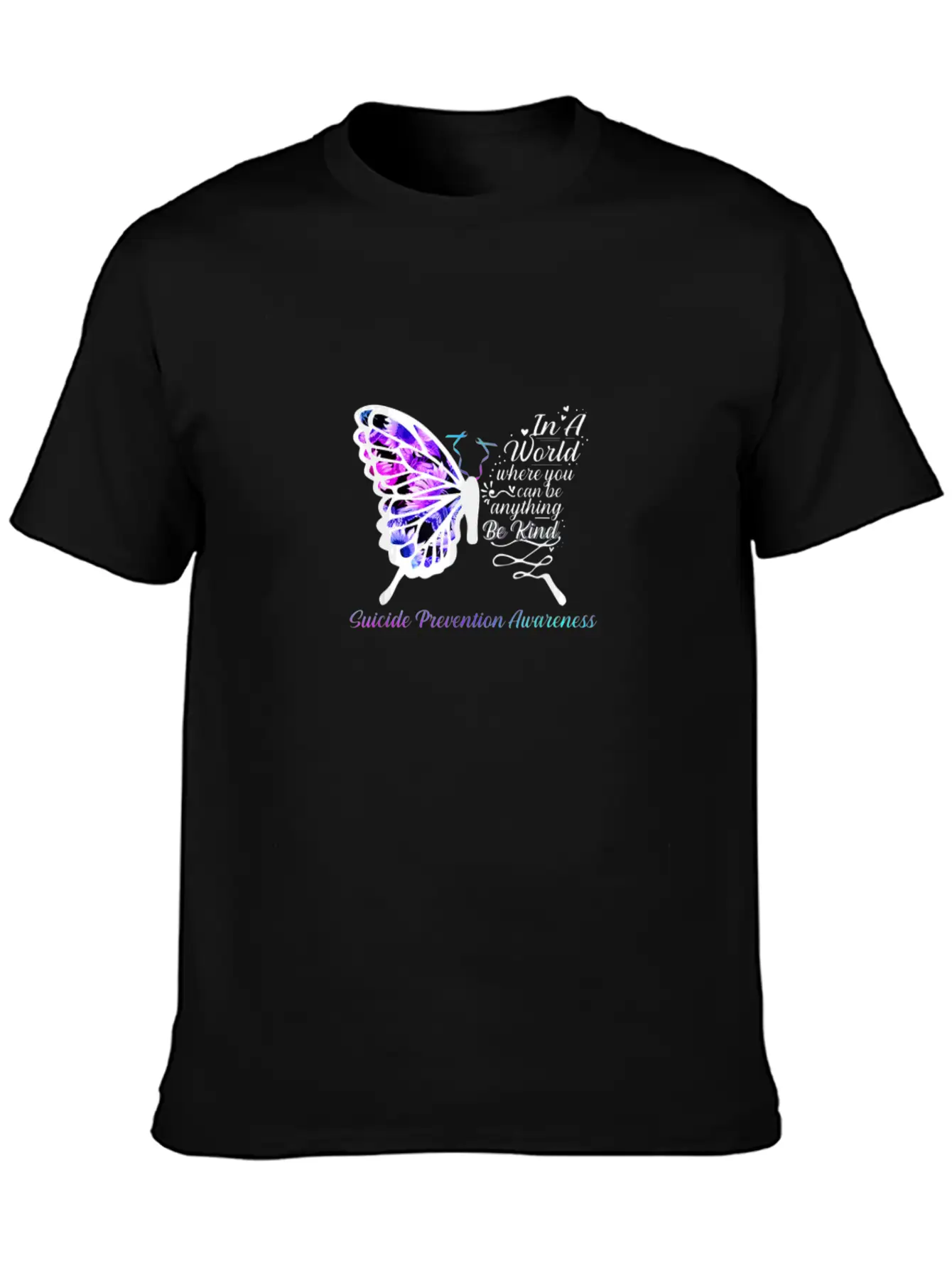 Suicide Prevention Awareness Sunflower Butterfly Classic Fit Graphic Tee For Daily Comfort – Unisex Cotton Shirt