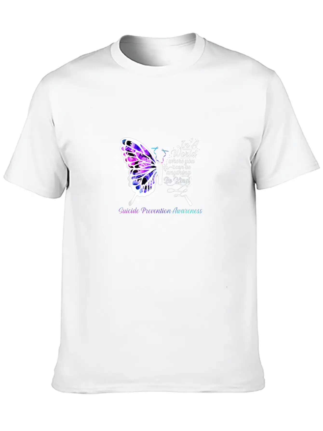 Suicide Prevention Awareness Sunflower Butterfly Classic Fit Graphic Tee For Daily Comfort – Unisex Cotton Shirt