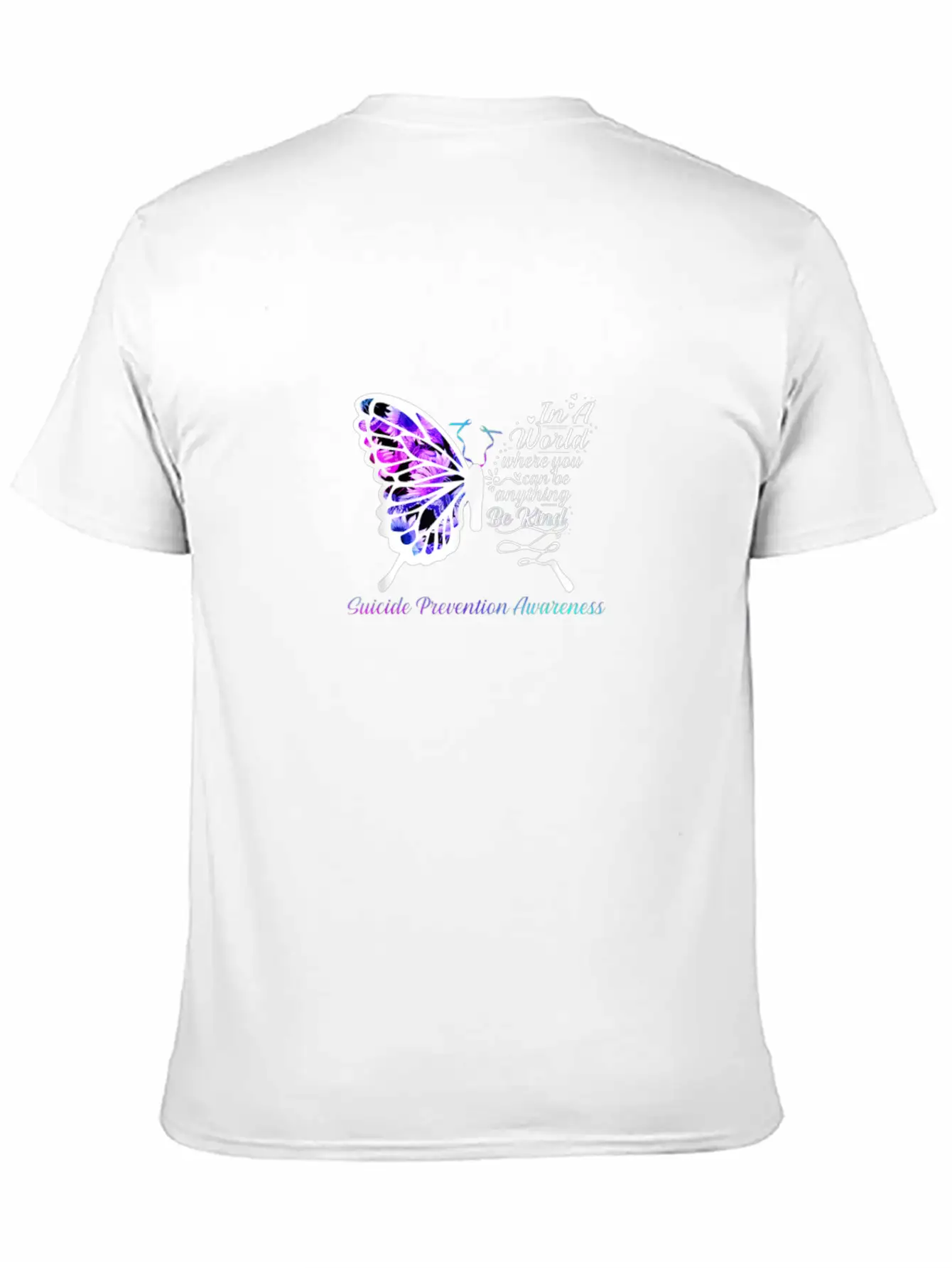Suicide Prevention Awareness Sunflower Butterfly Classic Fit Graphic Tee For Daily Comfort – Unisex Cotton Shirt