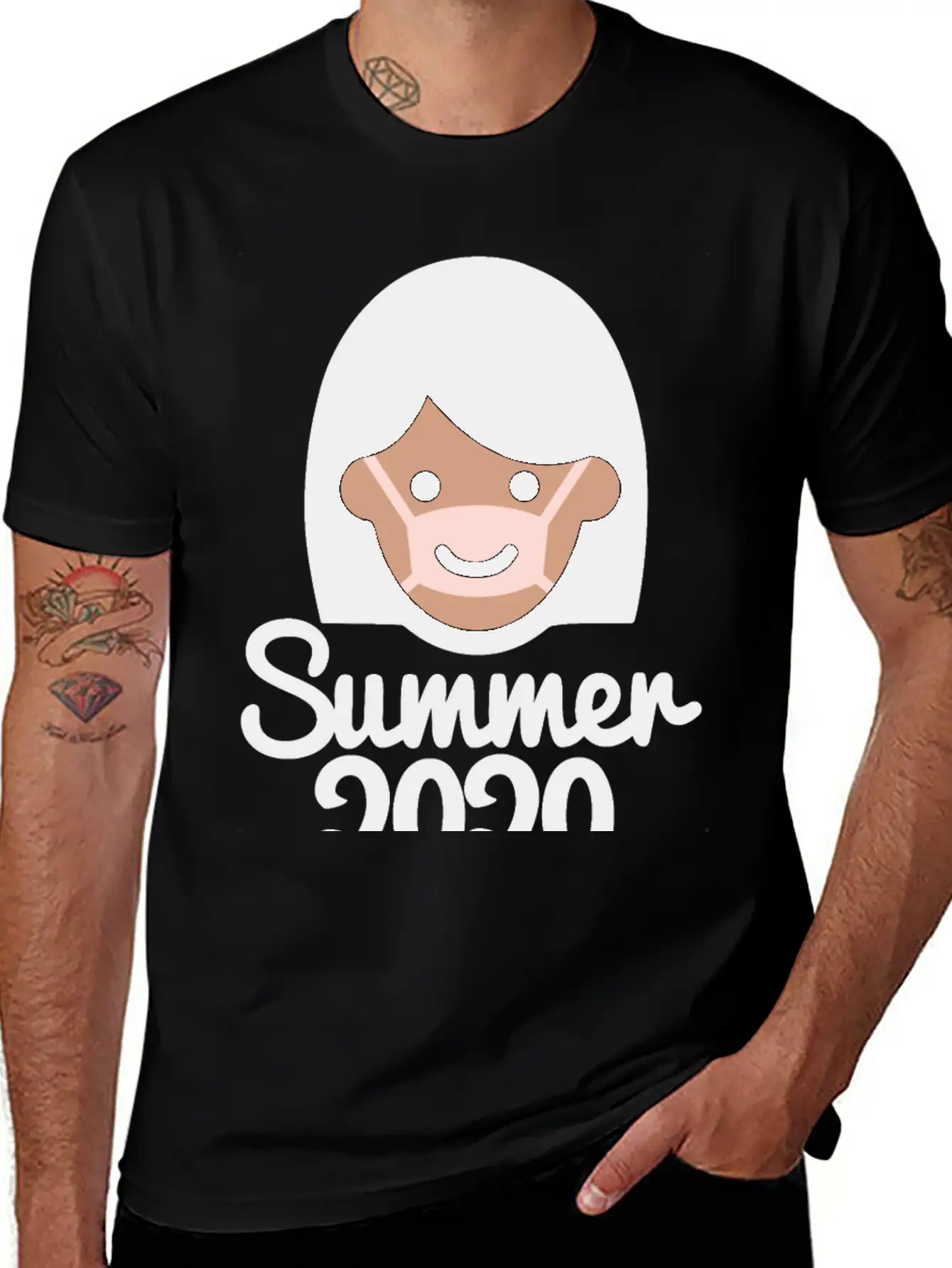 Summer 2020 Face Mask Sun Tanning Holiday Corona Modern Fit Casual T-Shirt – Clean And Versatile Design