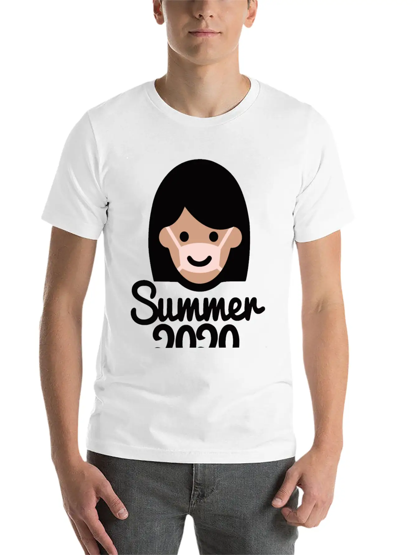 Summer 2020 Face Mask Sun Tanning Holiday Corona Modern Fit Casual T-Shirt – Clean And Versatile Design