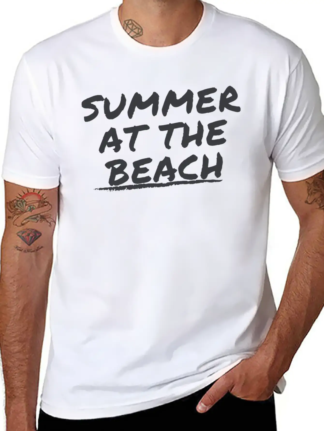 Summer At The Beach Modern Fit Casual T-Shirt – Clean And Versatile Design