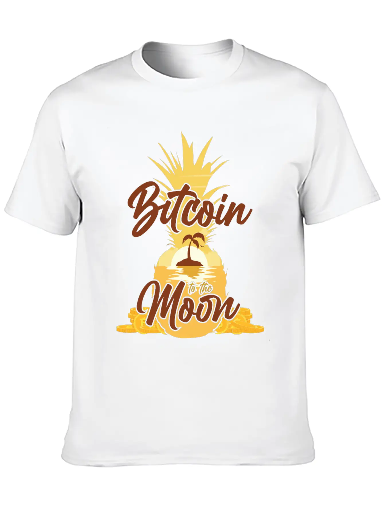 Summer With Bitcoin, Crypto Modern Fit Casual T-Shirt – Clean And Versatile Design