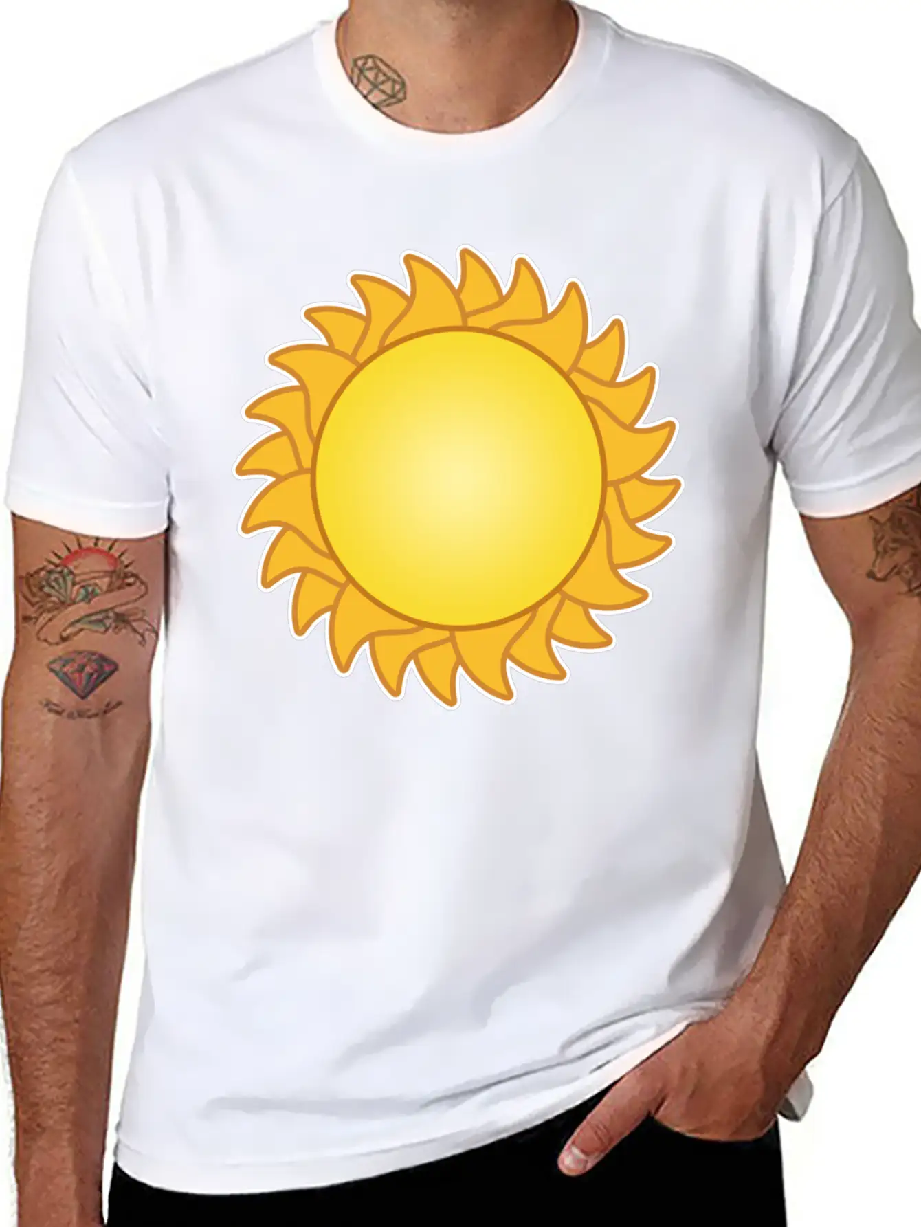Sun Sol Sunset Sundown Sunbeams Sunshine Sunflower Lightweight Cotton T-Shirt – Daily Comfort Graphic Shirt