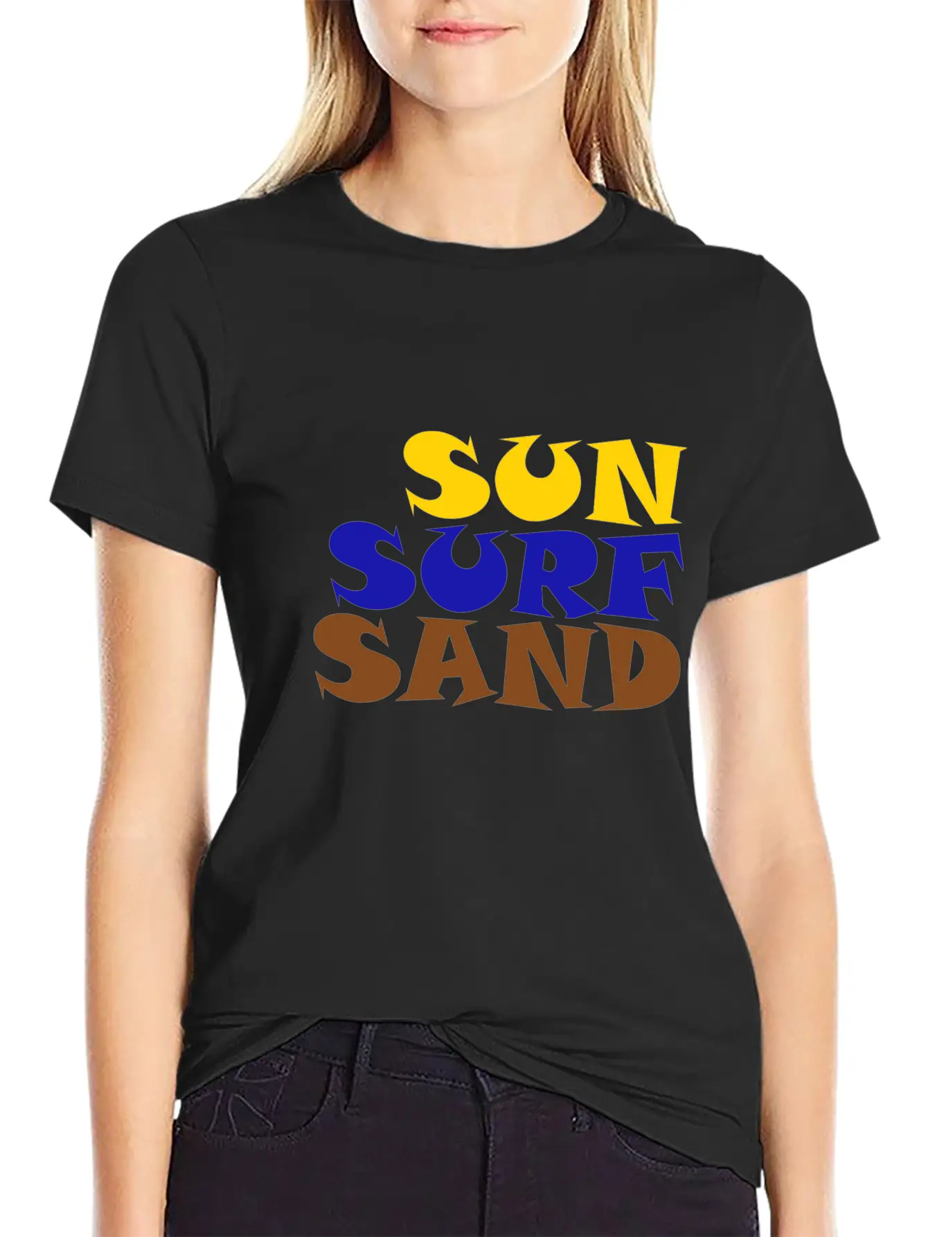 SUN SURF SAND Modern Fit Casual T-Shirt ��� Clean And Versatile Design